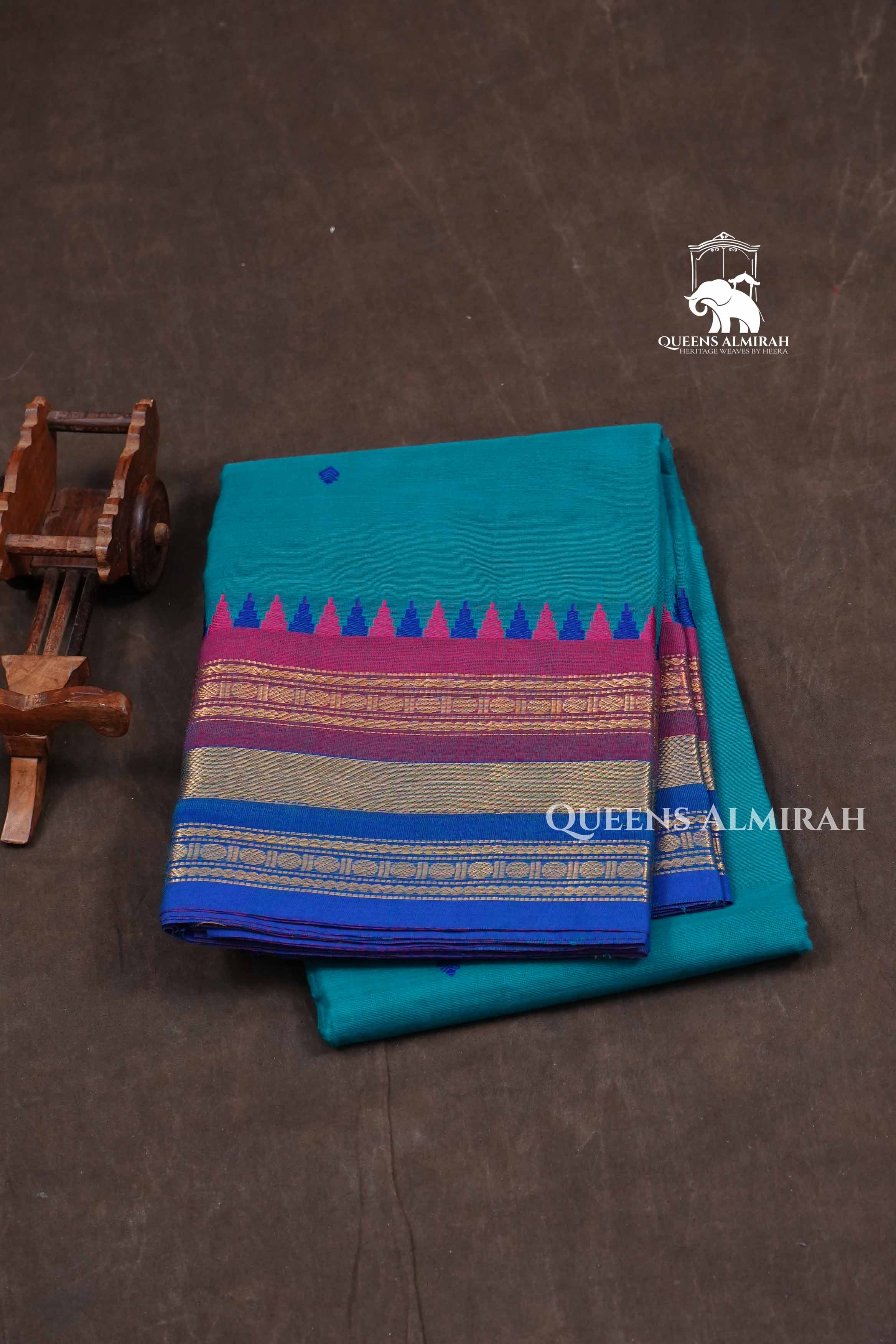 Blue Kanchi Cotton Saree