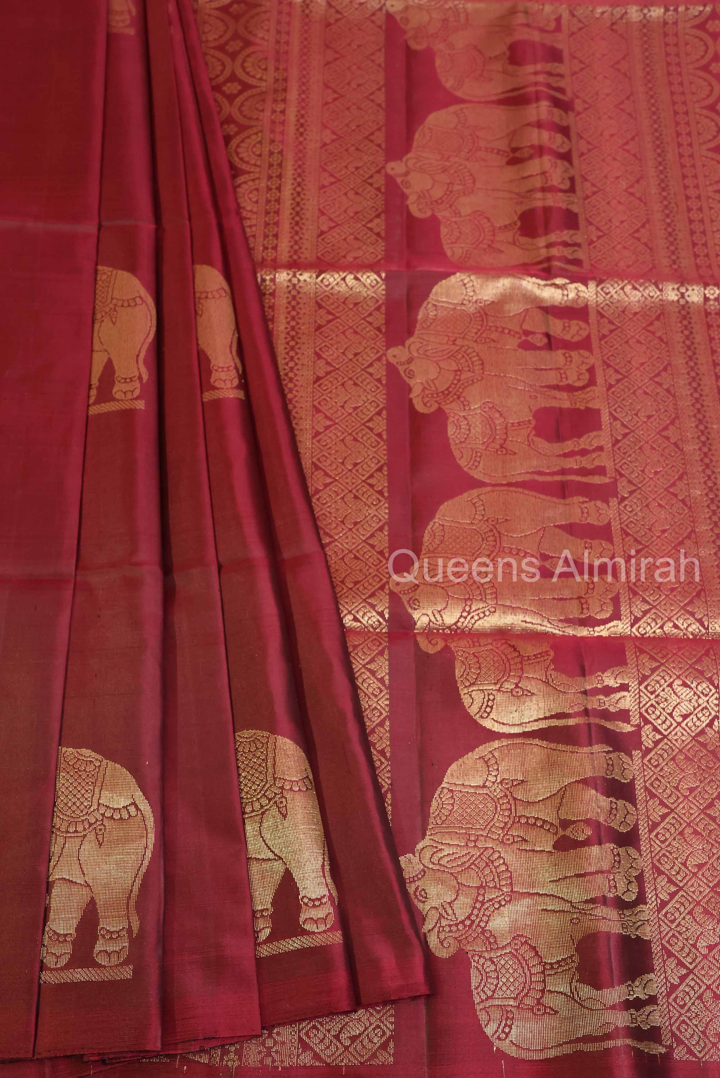 Cocoa Bean Pure Soft Silk Saree
