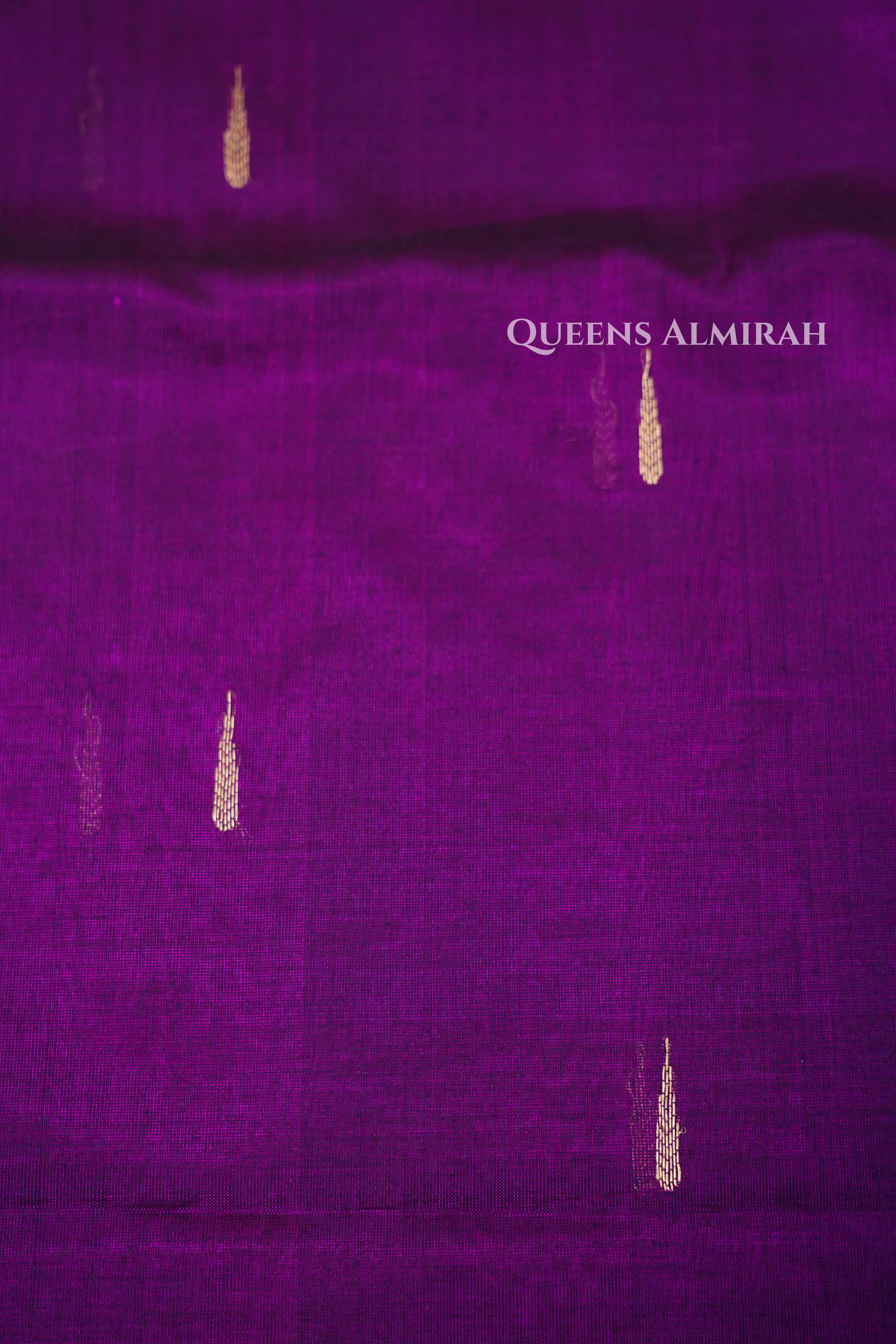 Purple-Karaikudi Chettinad Silk Cotton Saree