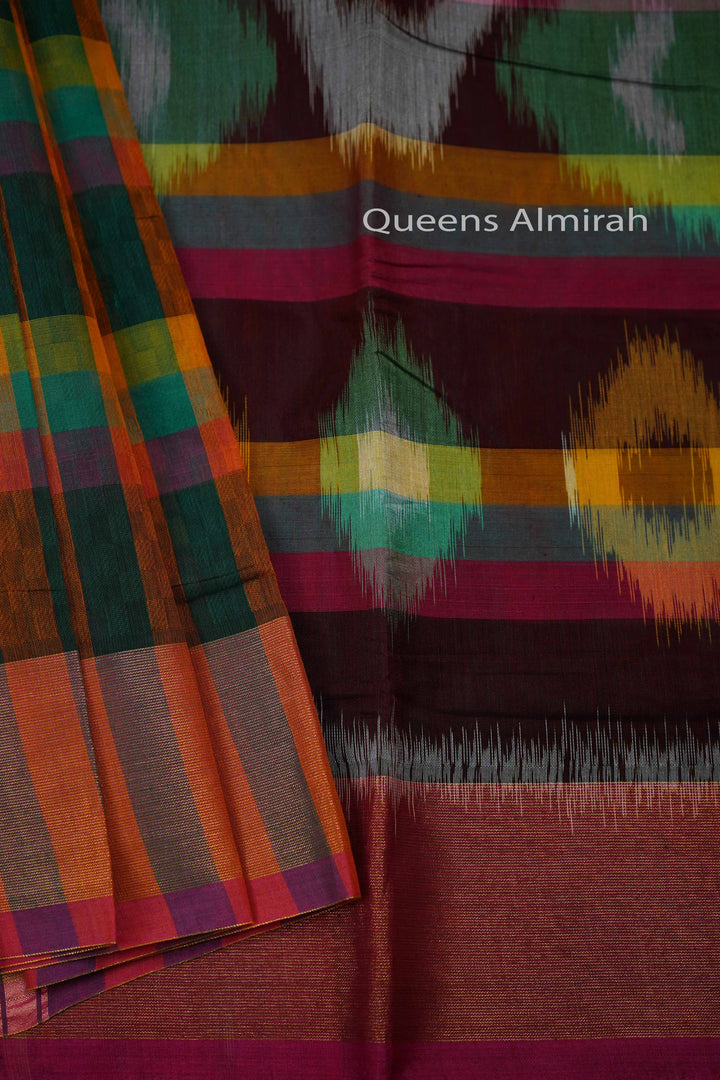 MULTI COLOR PURE SILK COTTON - Queens Jewel Emporium