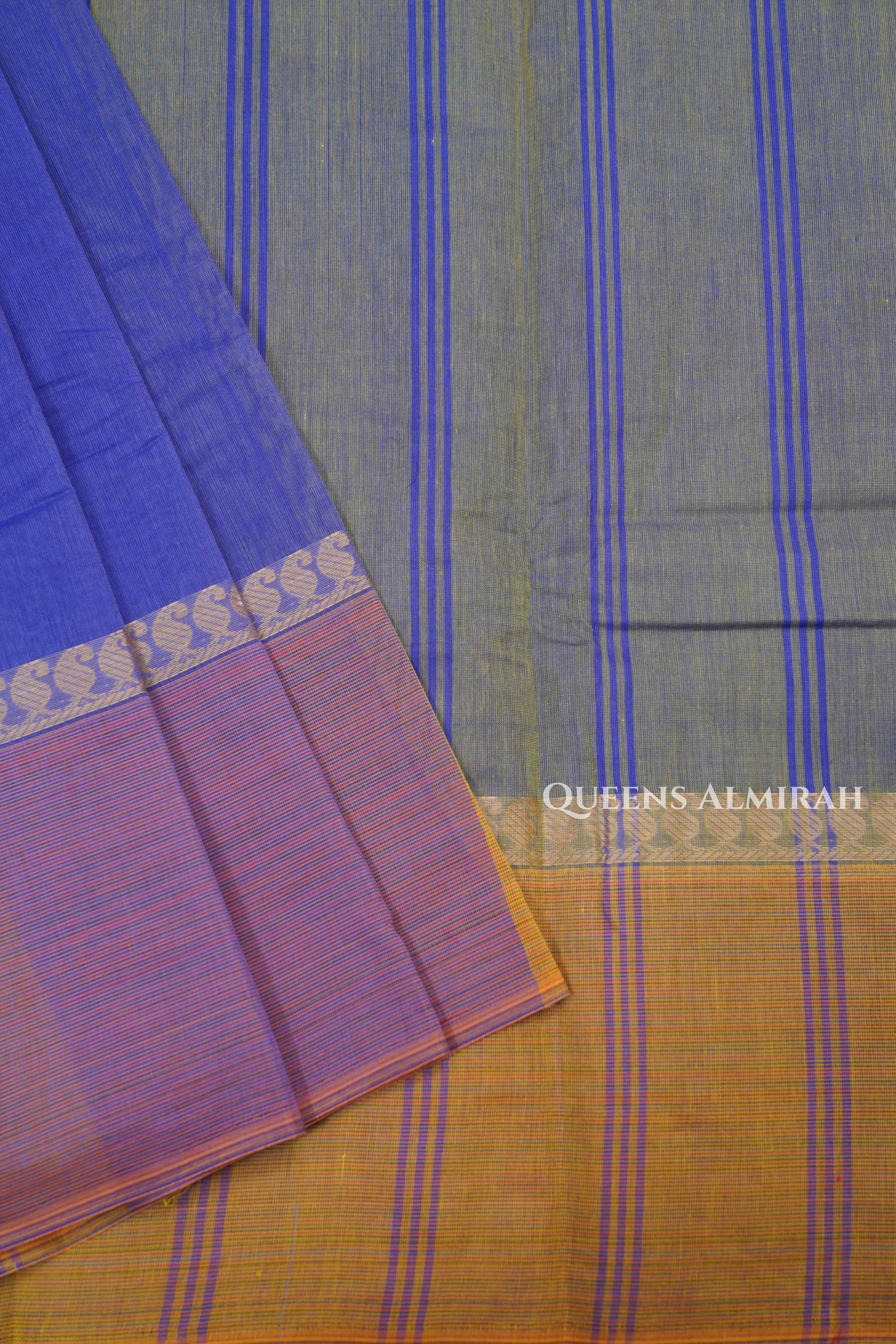 Lavender Chettinad Cotton Saree