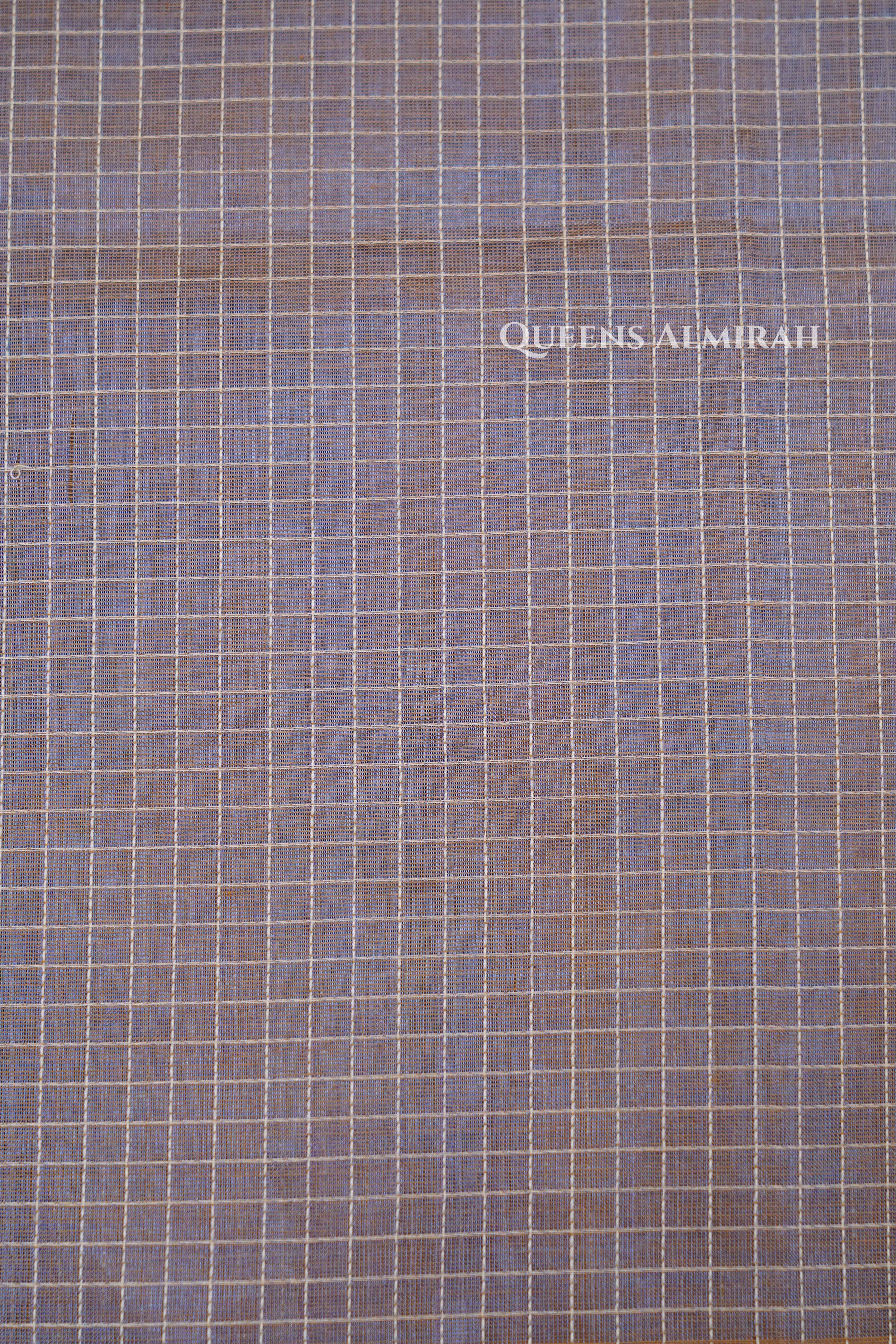 Tan Brown With Denim Blue Karaikudi Chettinad Silk Cotton Saree