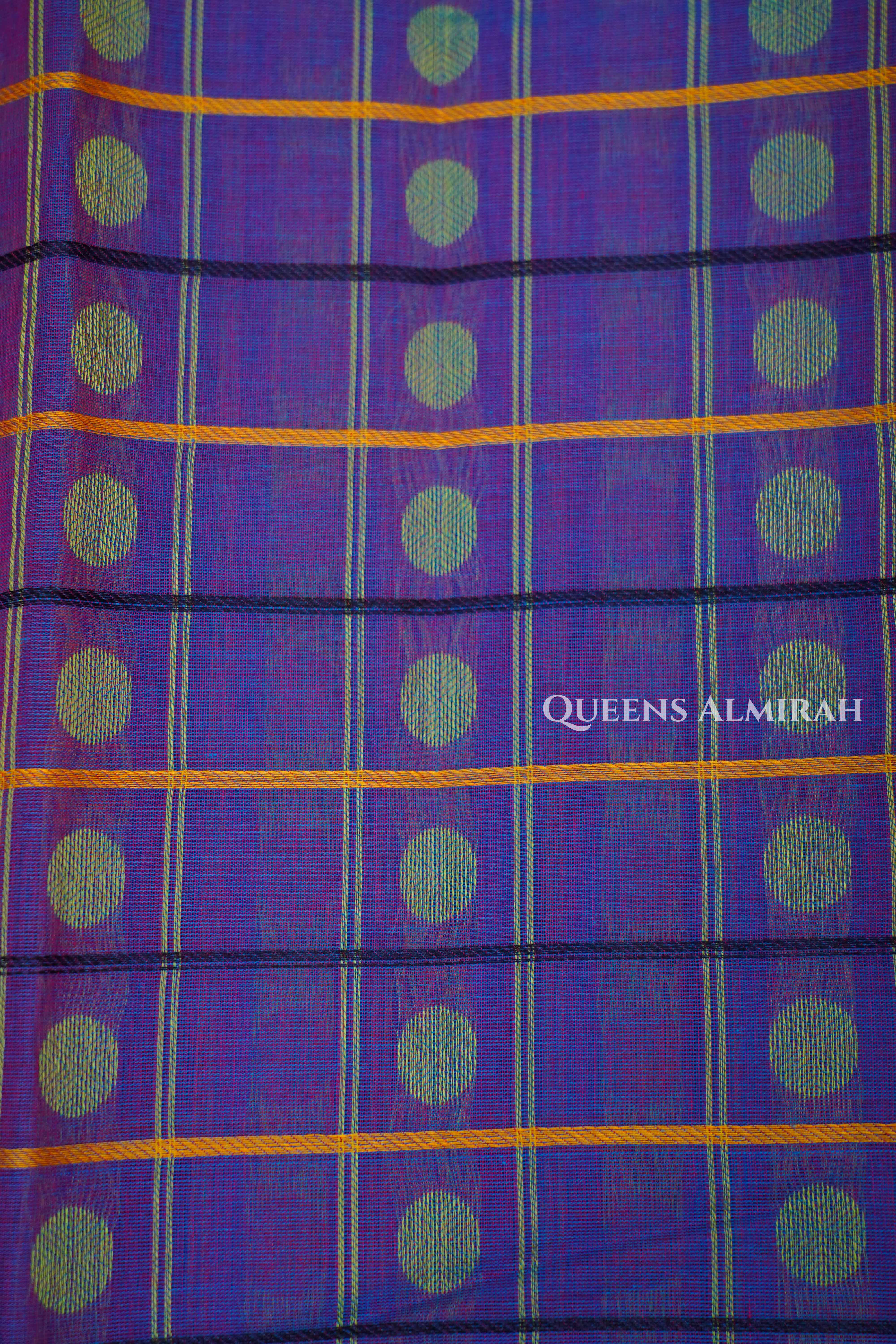 Dark Lavender Chettinad Cotton Saree
