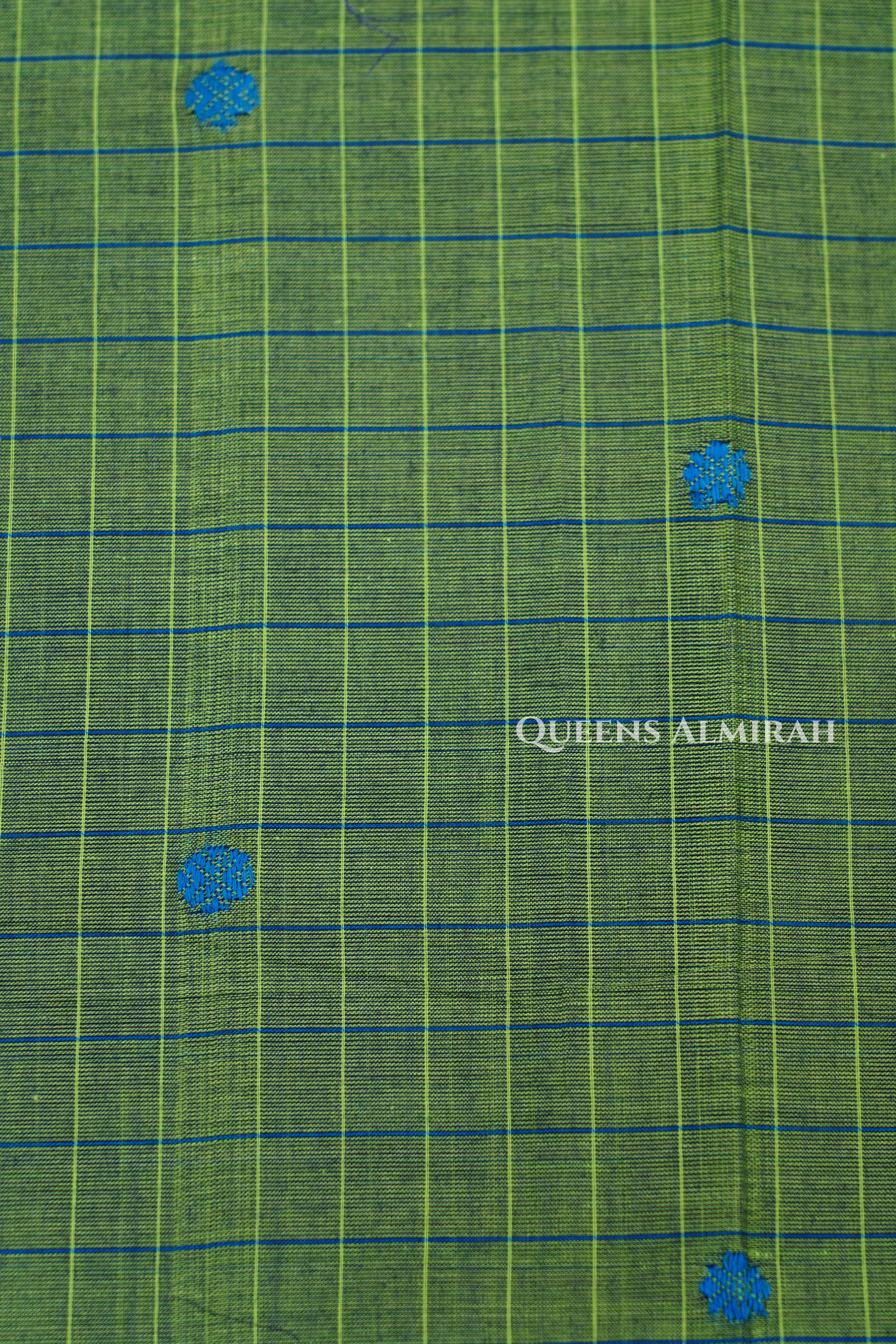 Avocado Green Kanchi Cotton Saree