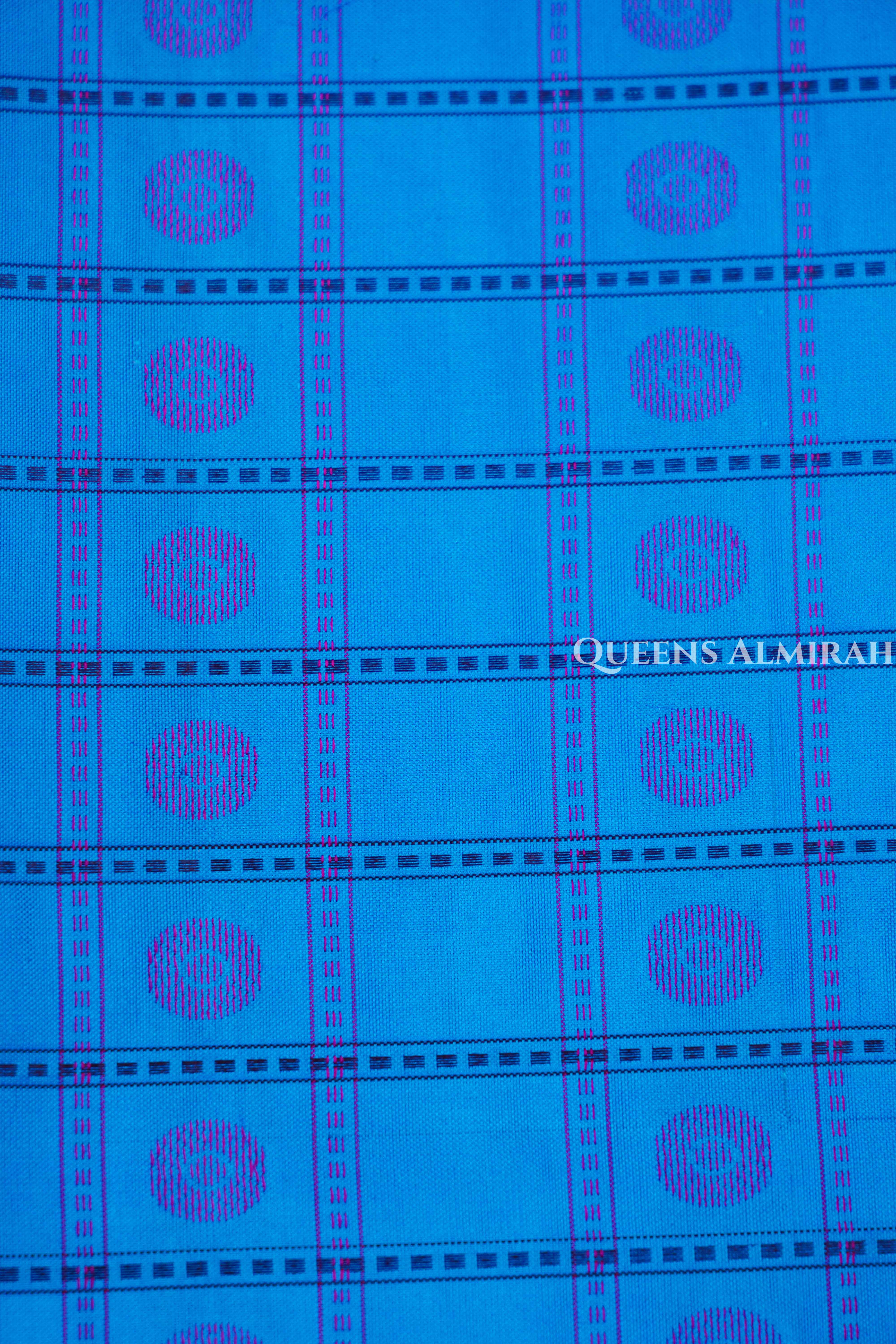 Sea Blue With Dual Shade Green Pure Kanchivaram Silk Saree