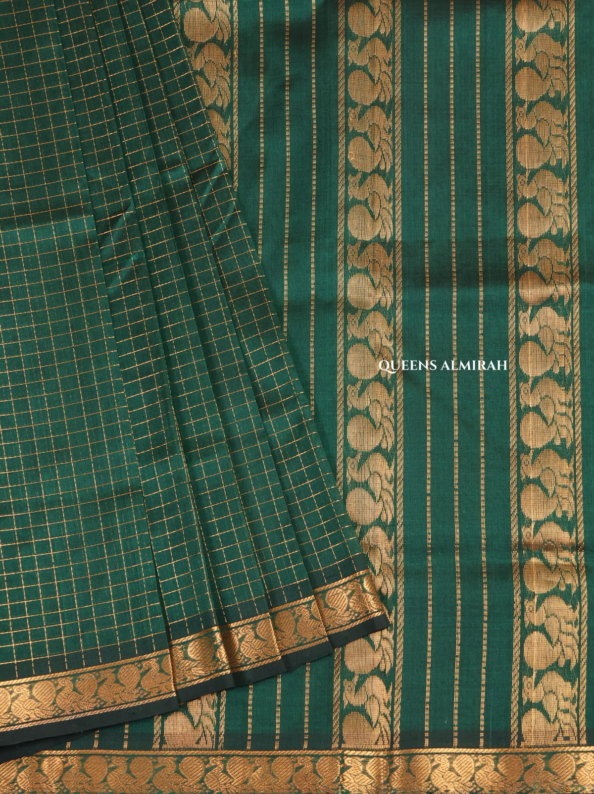 Green Pure Silk Cotton Saree