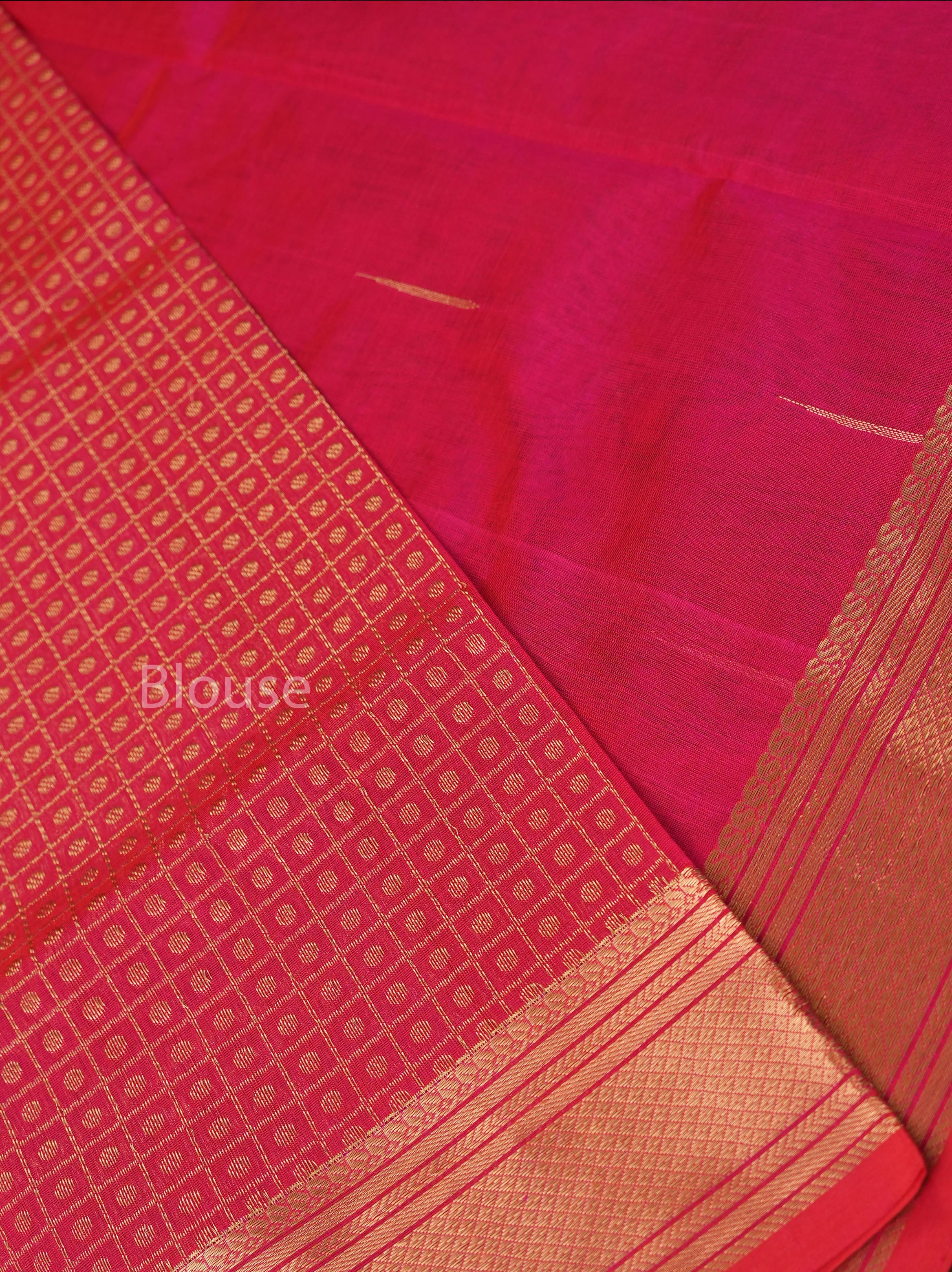 Magenta Pink Chettinad Silk Cotton Saree
