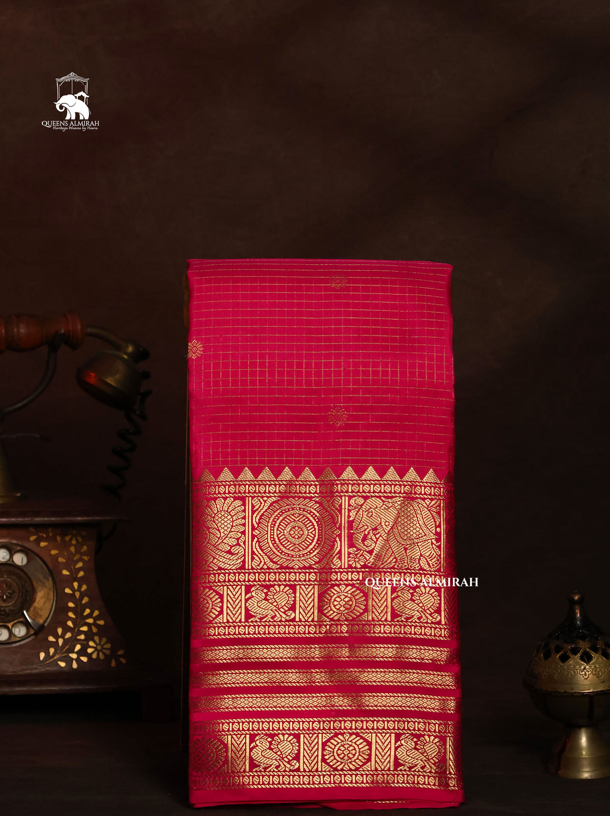Rani Pink Pure Kanchivaram Silk Saree