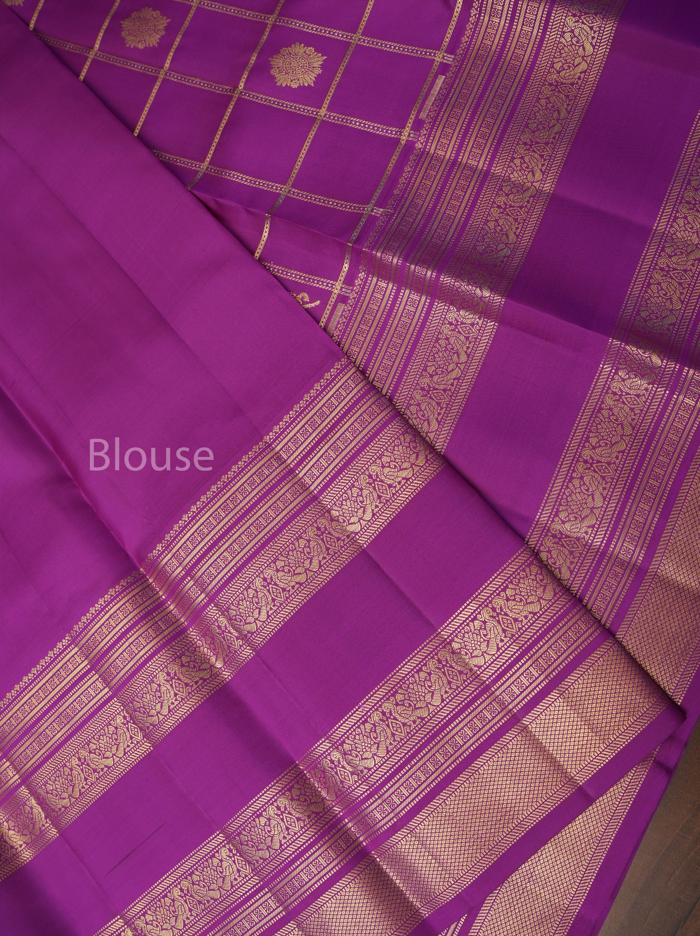 Vadamalli Purple Pure Kanchivaram Silk Saree