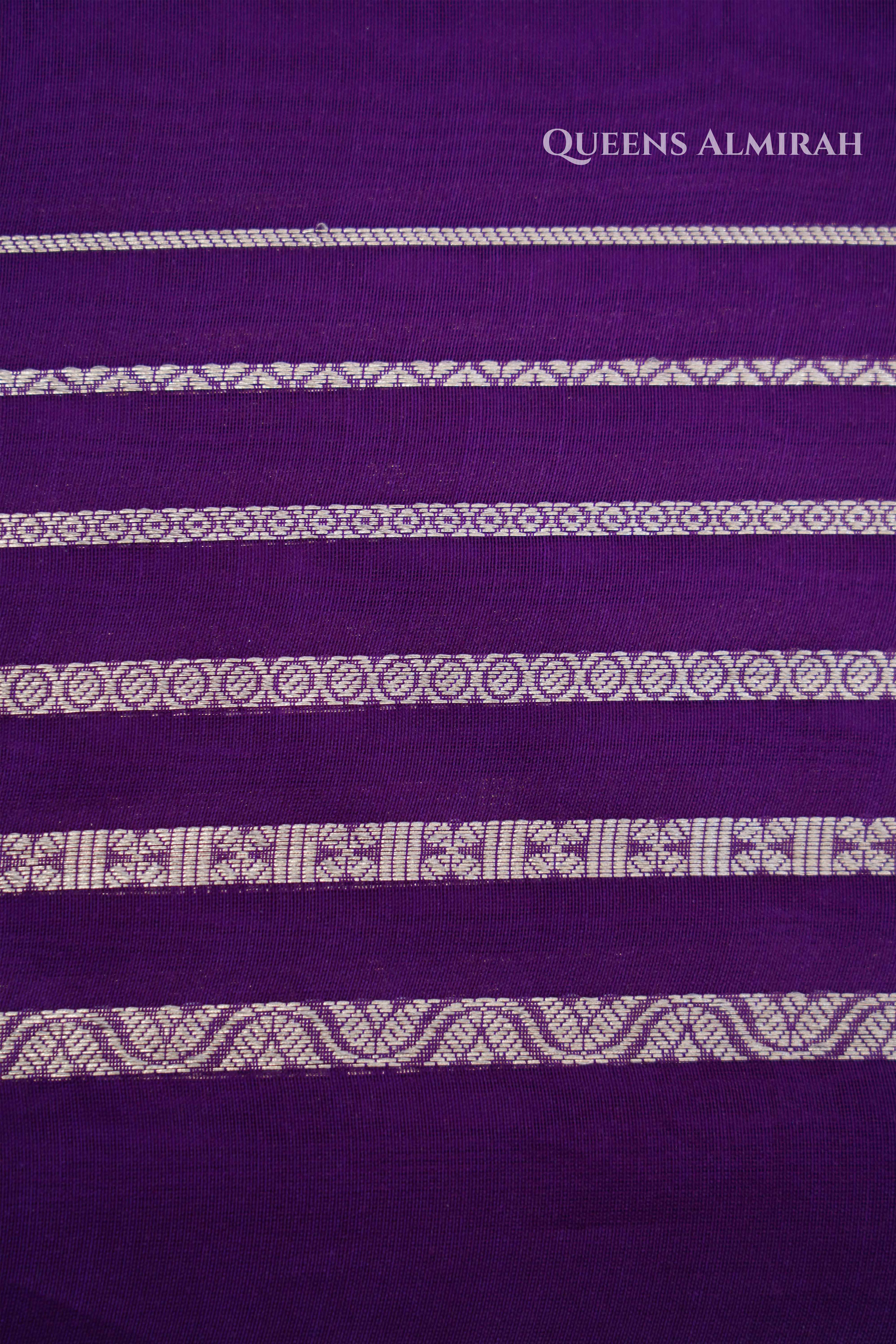 Purple Chanderi Silk Cotton Saree