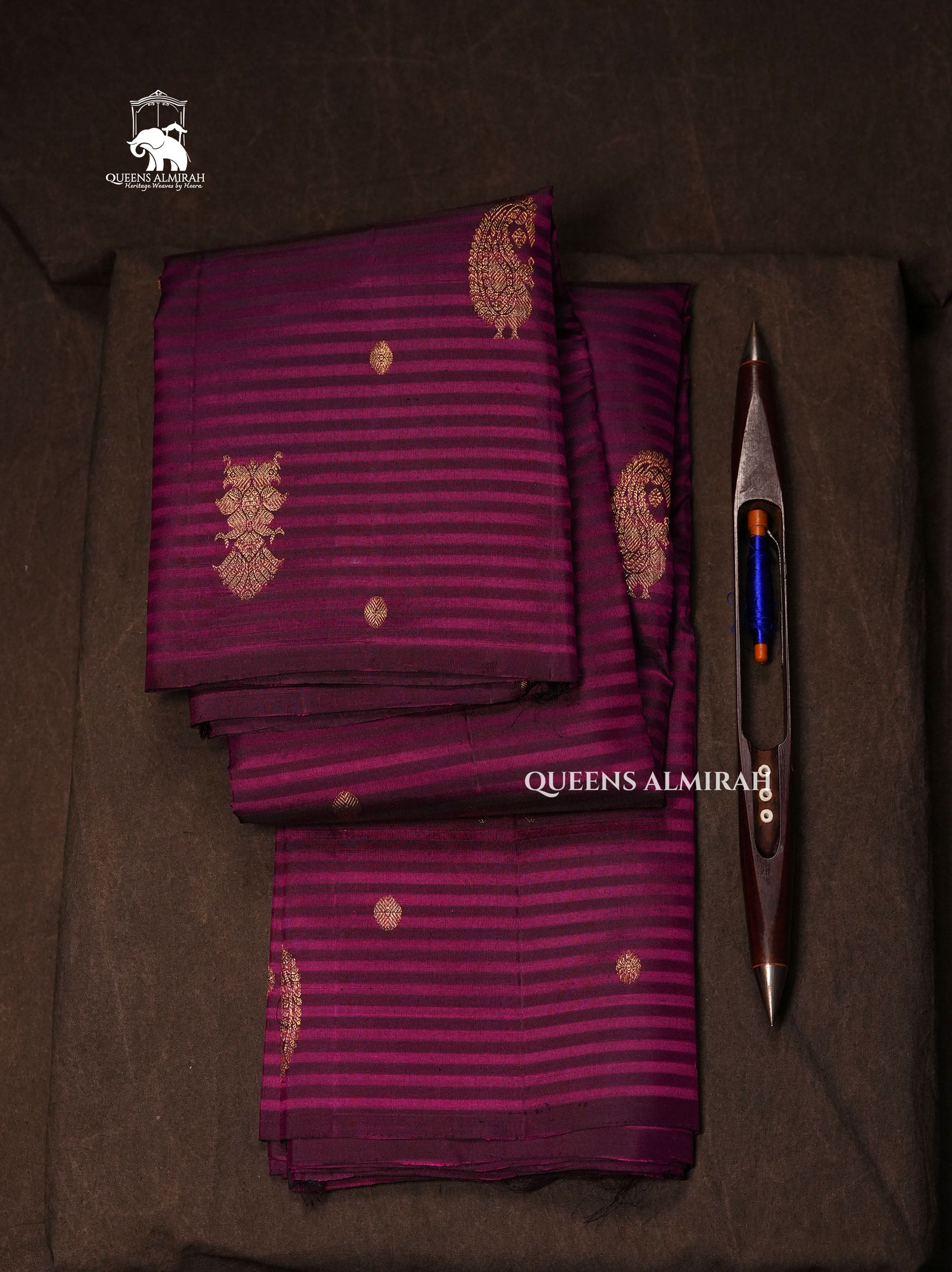 Purple Pure Kanchivaram Silk Saree