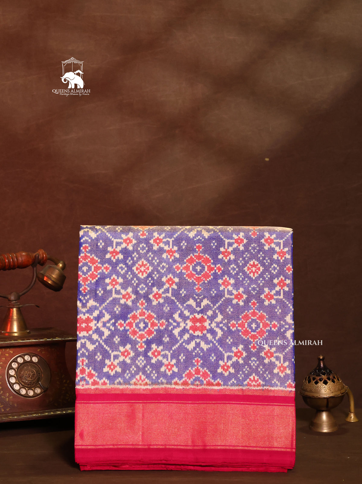 Lavender With Pink Pochampally Tissue Silk Saree