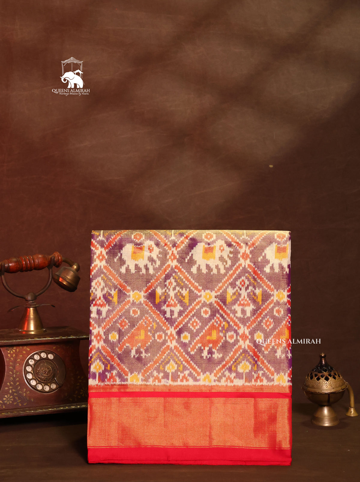 Light Purple Pochampally Tissue Silk Saree