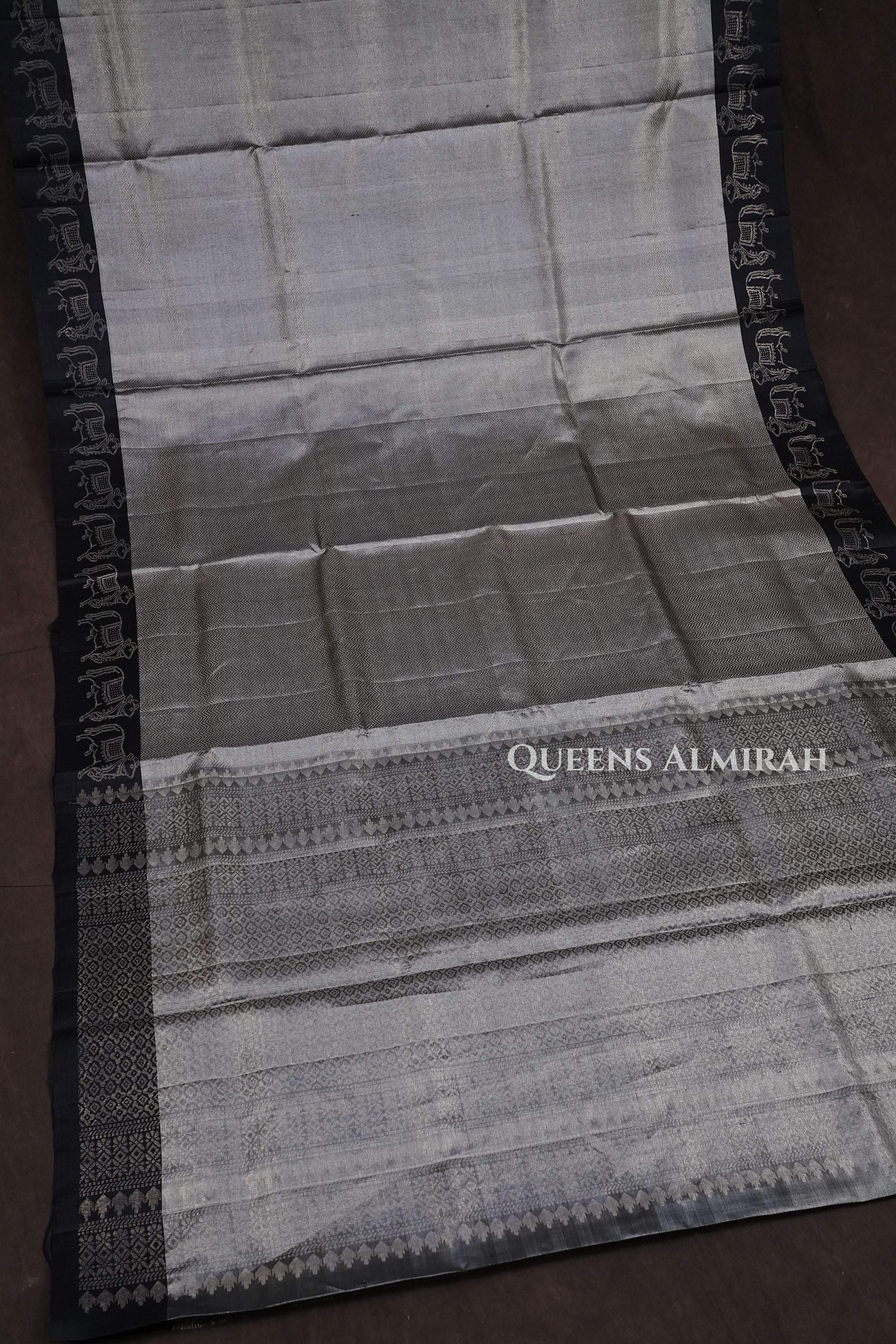 Black With Nandi BOrder Jamindharani Tissue Soft Silk Saree