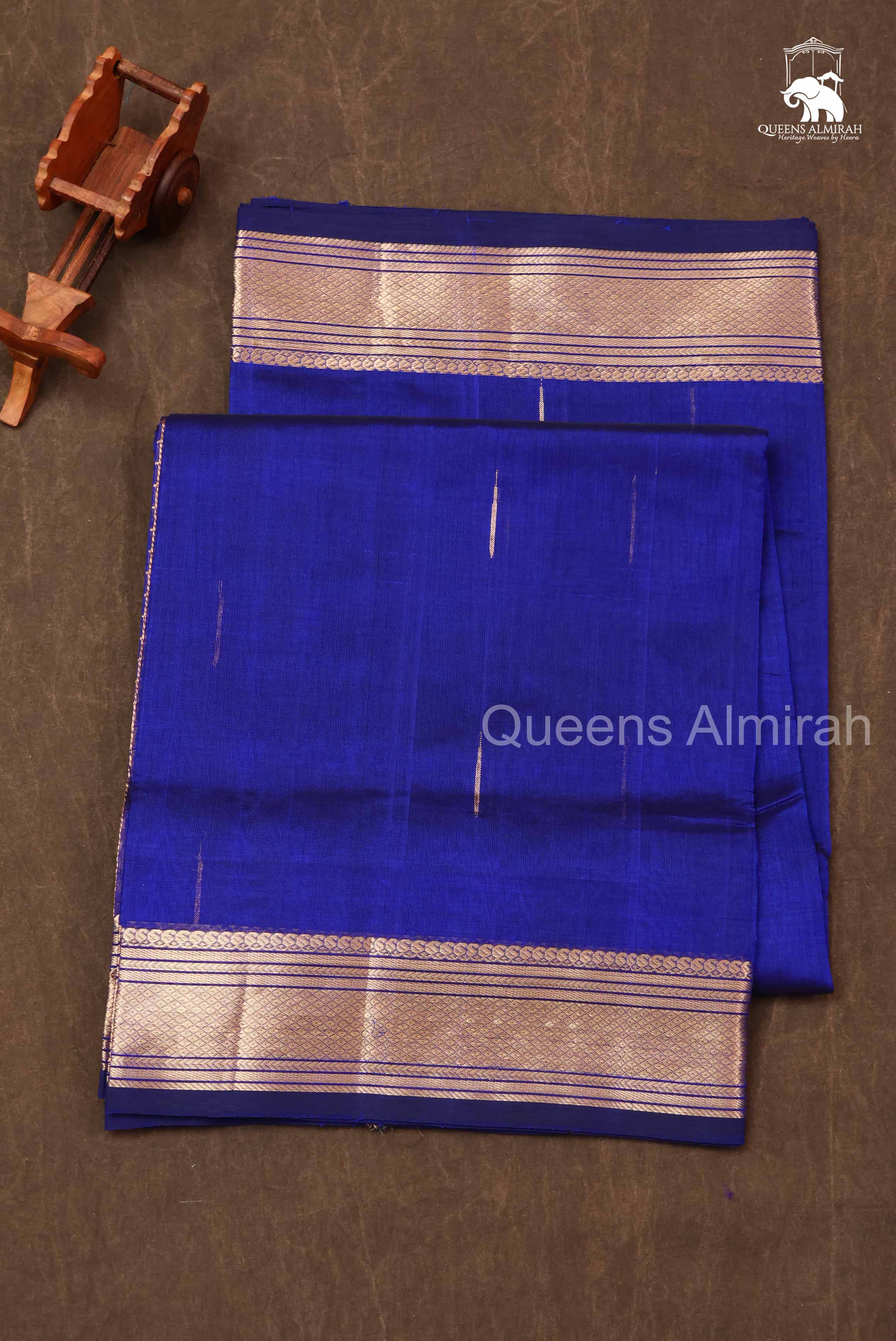 Navy Blue Chettinad Silk Cotton Saree