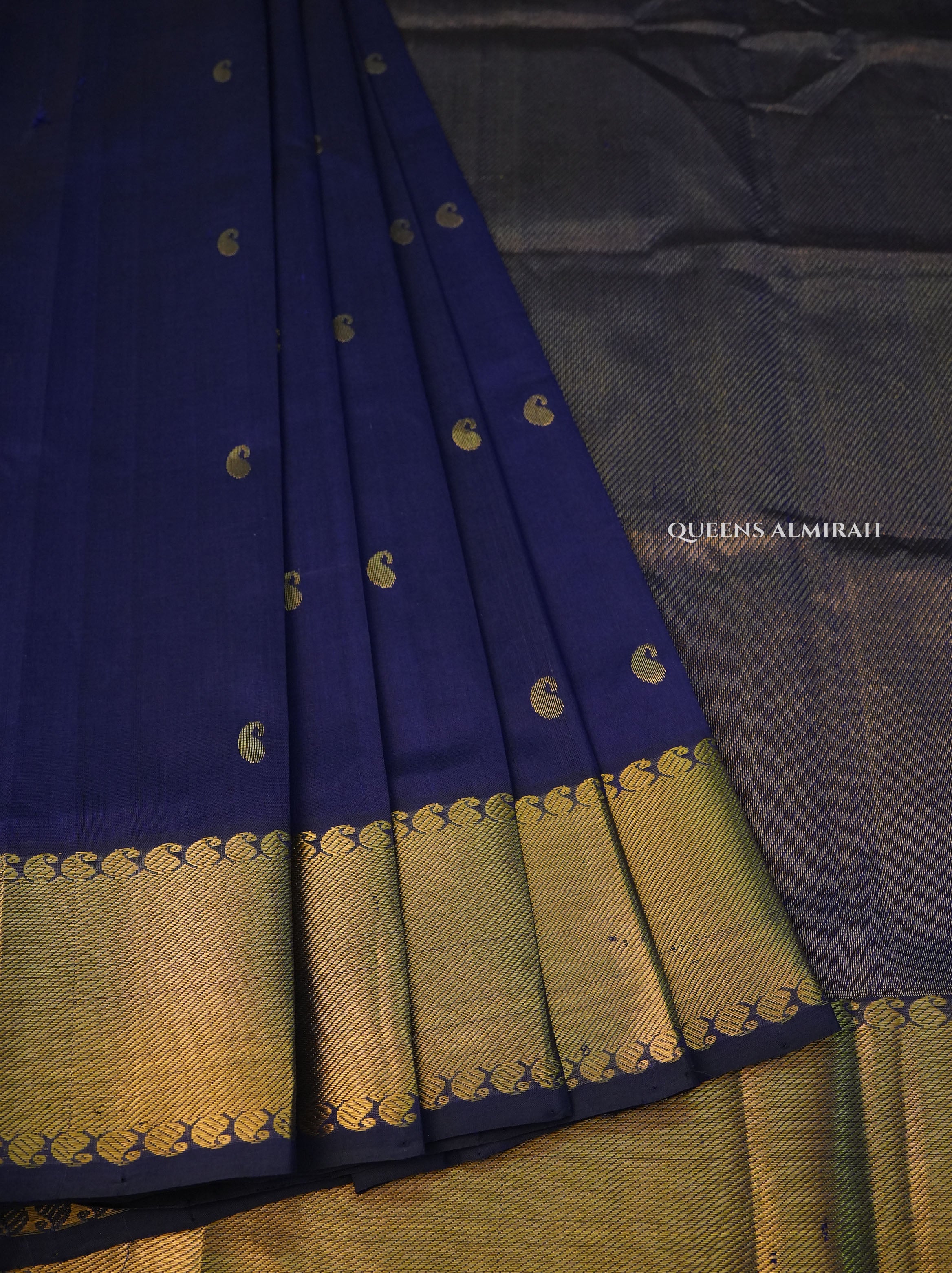 Violet Pure Silk Cotton Saree