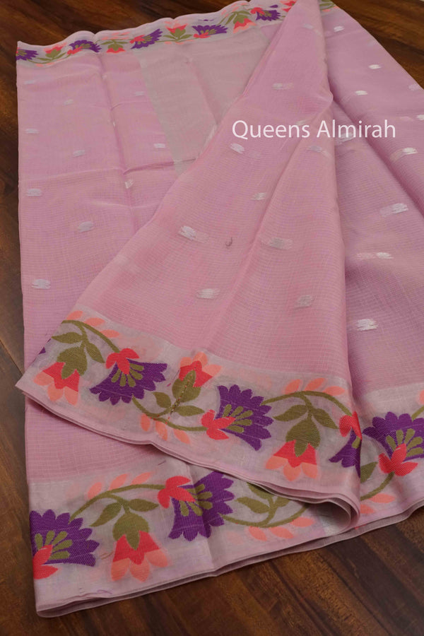 TULIP PINK KOTA SILK COTTON - Queens Jewel Emporium