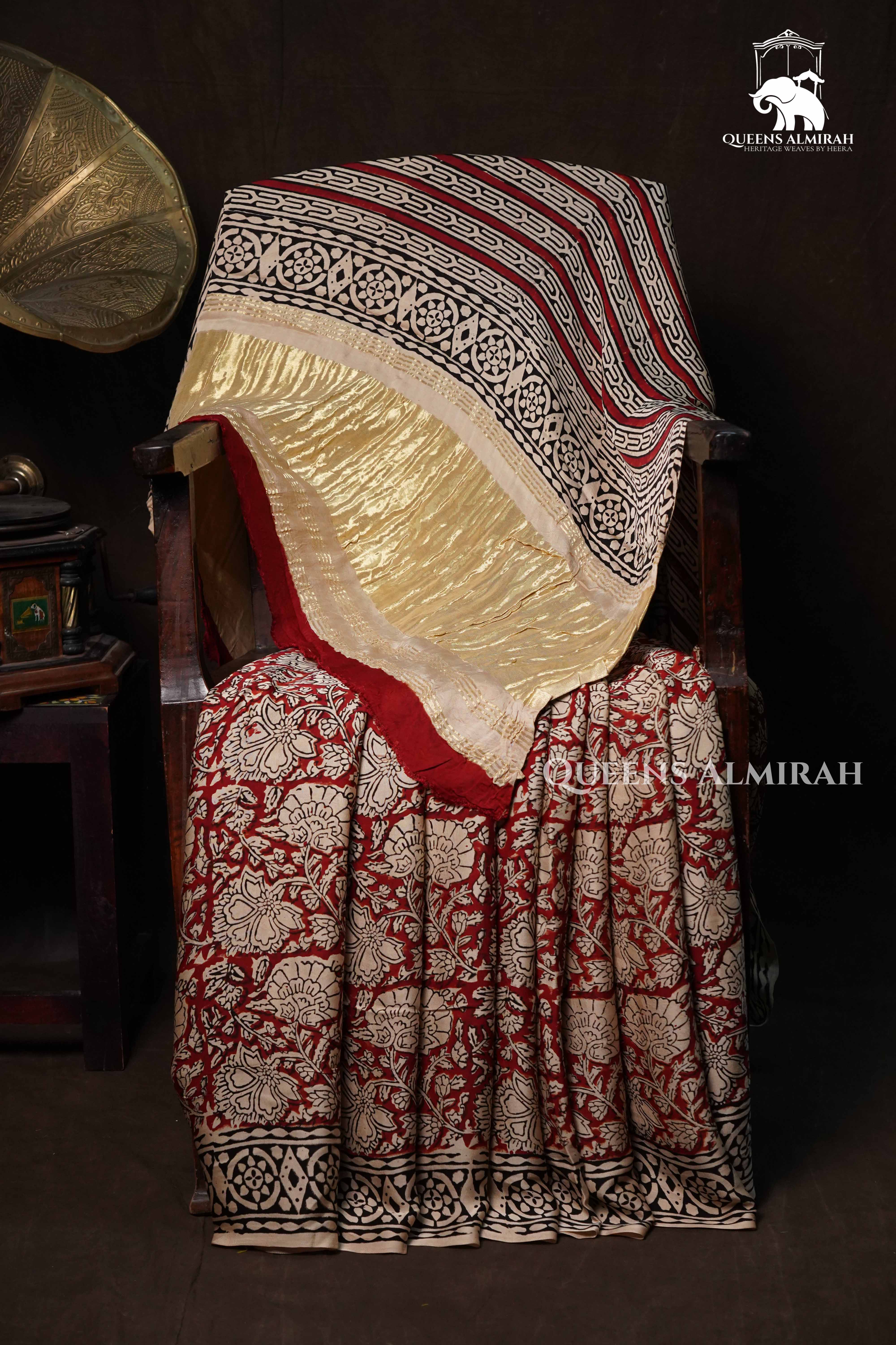 Maroon Modal Silk Saree