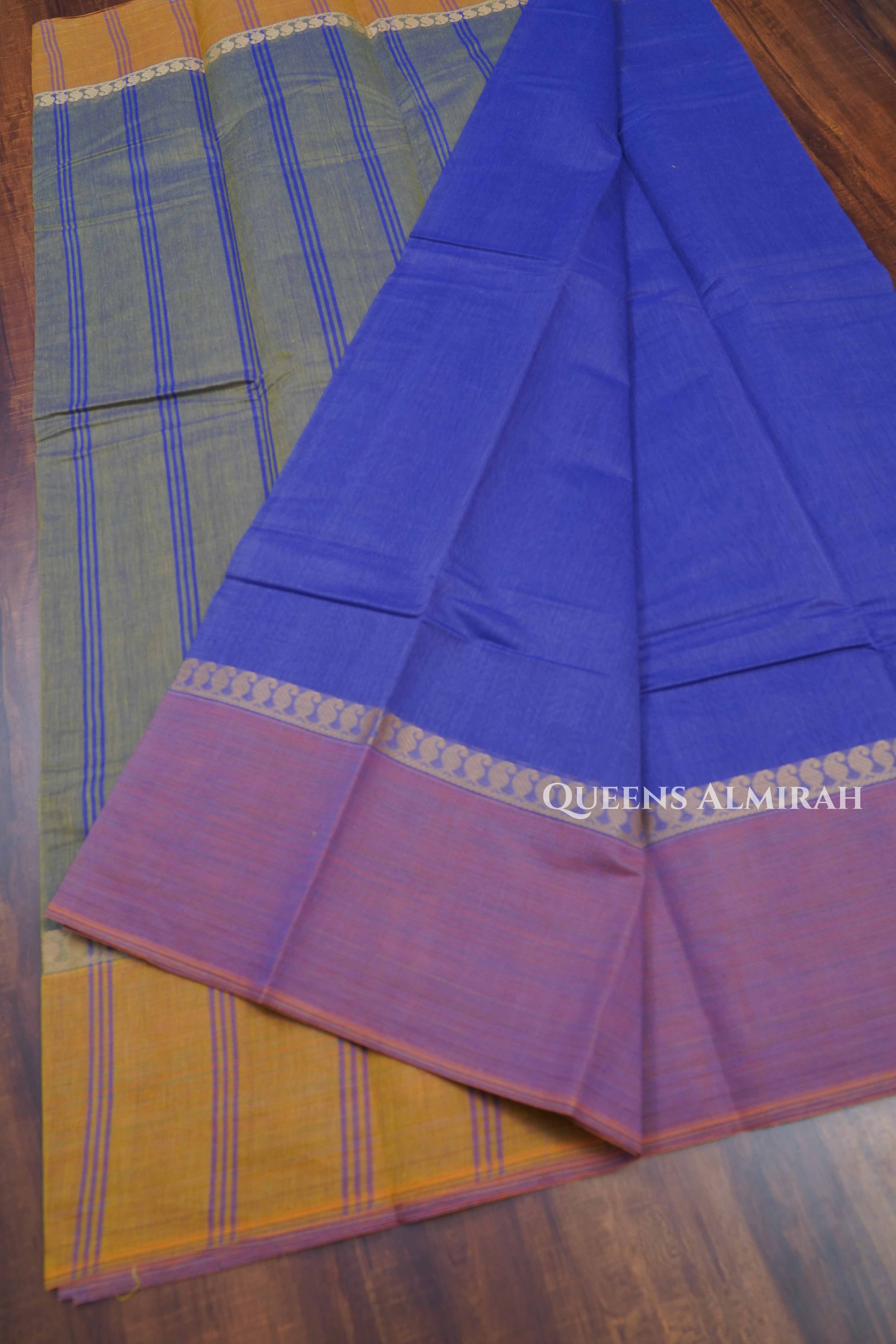 Lavender Chettinad Cotton Saree