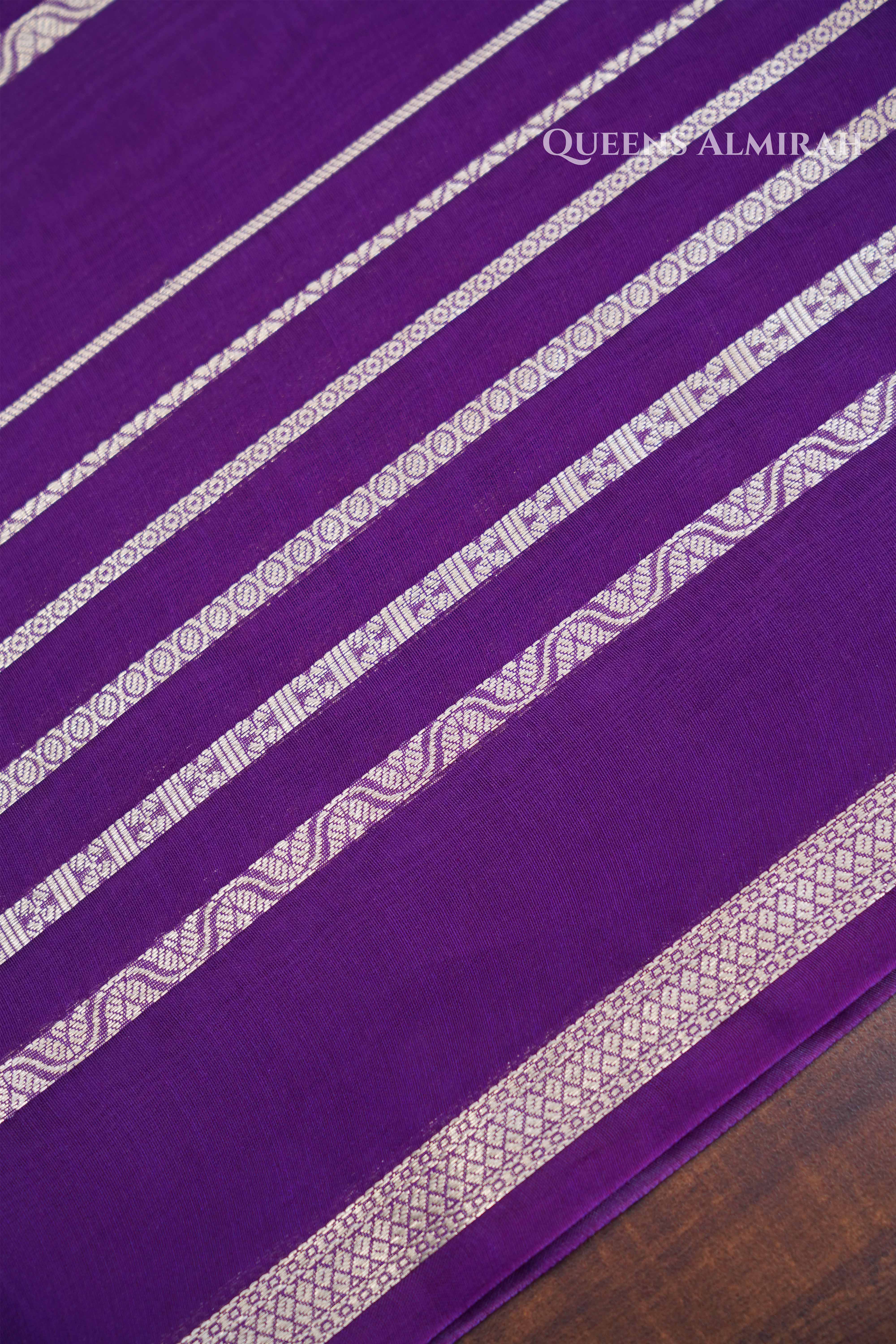 Purple Chanderi Silk Cotton Saree