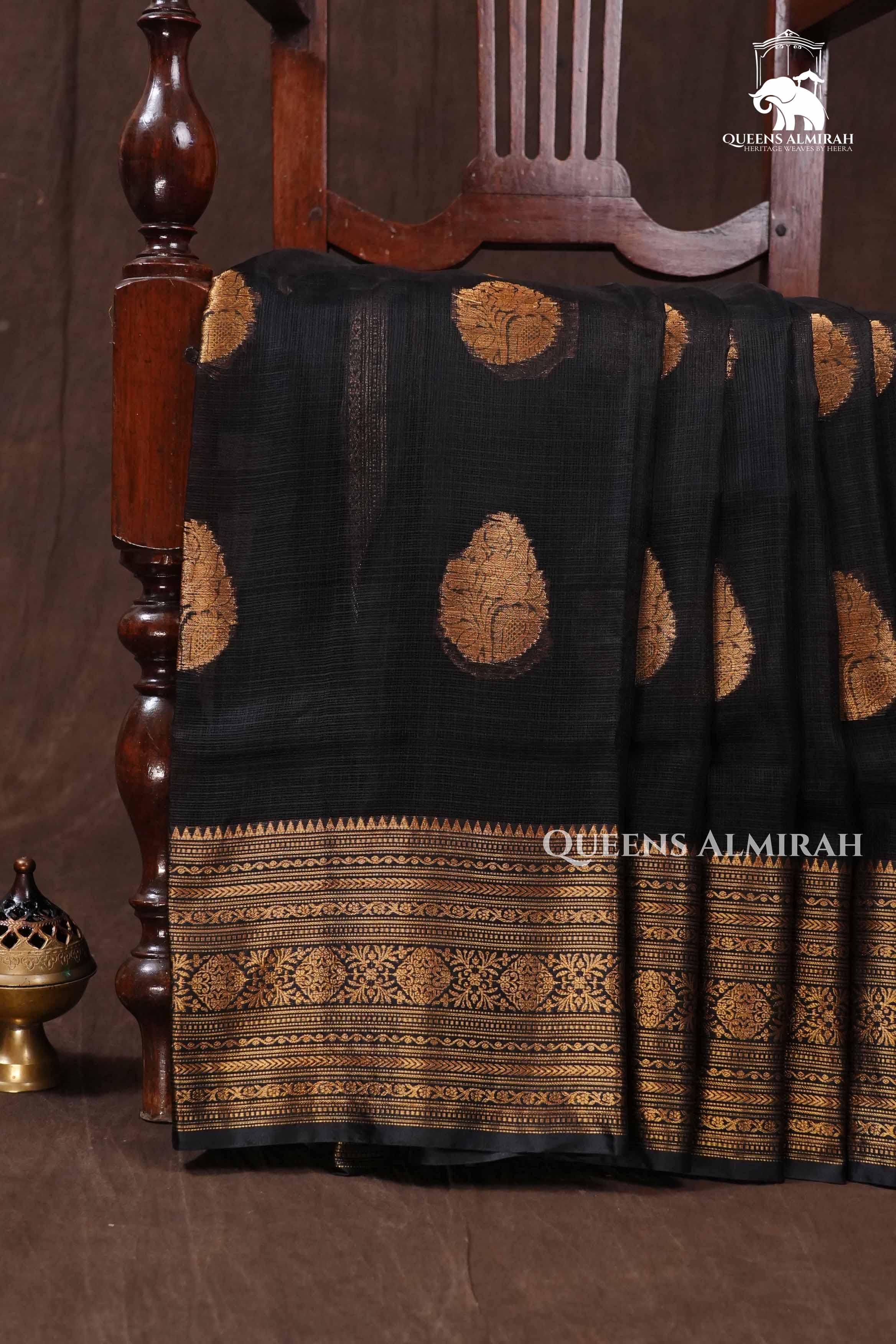 Black pure Kota Silk Saree