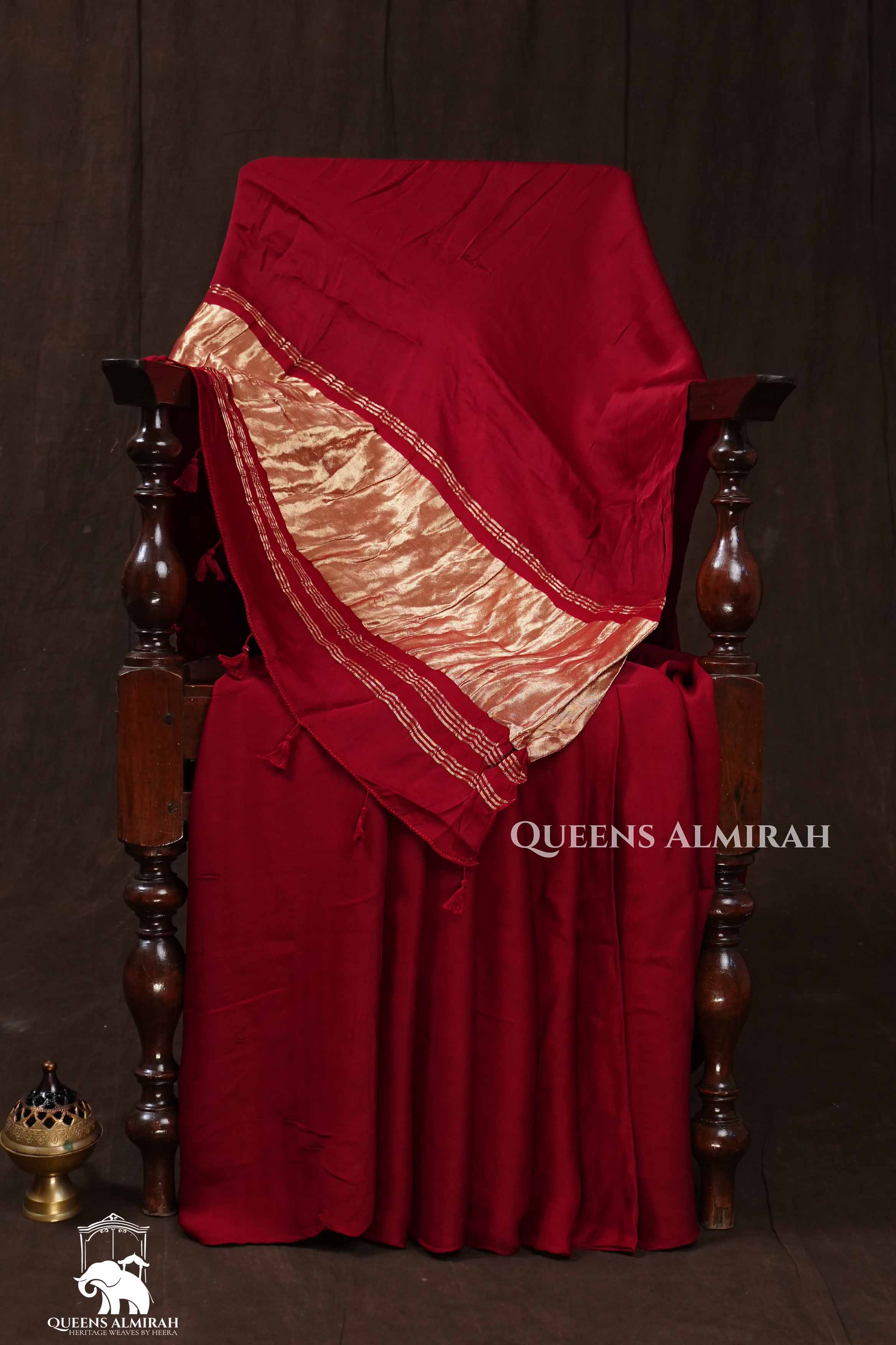 Maroon Modal Silk Saree
