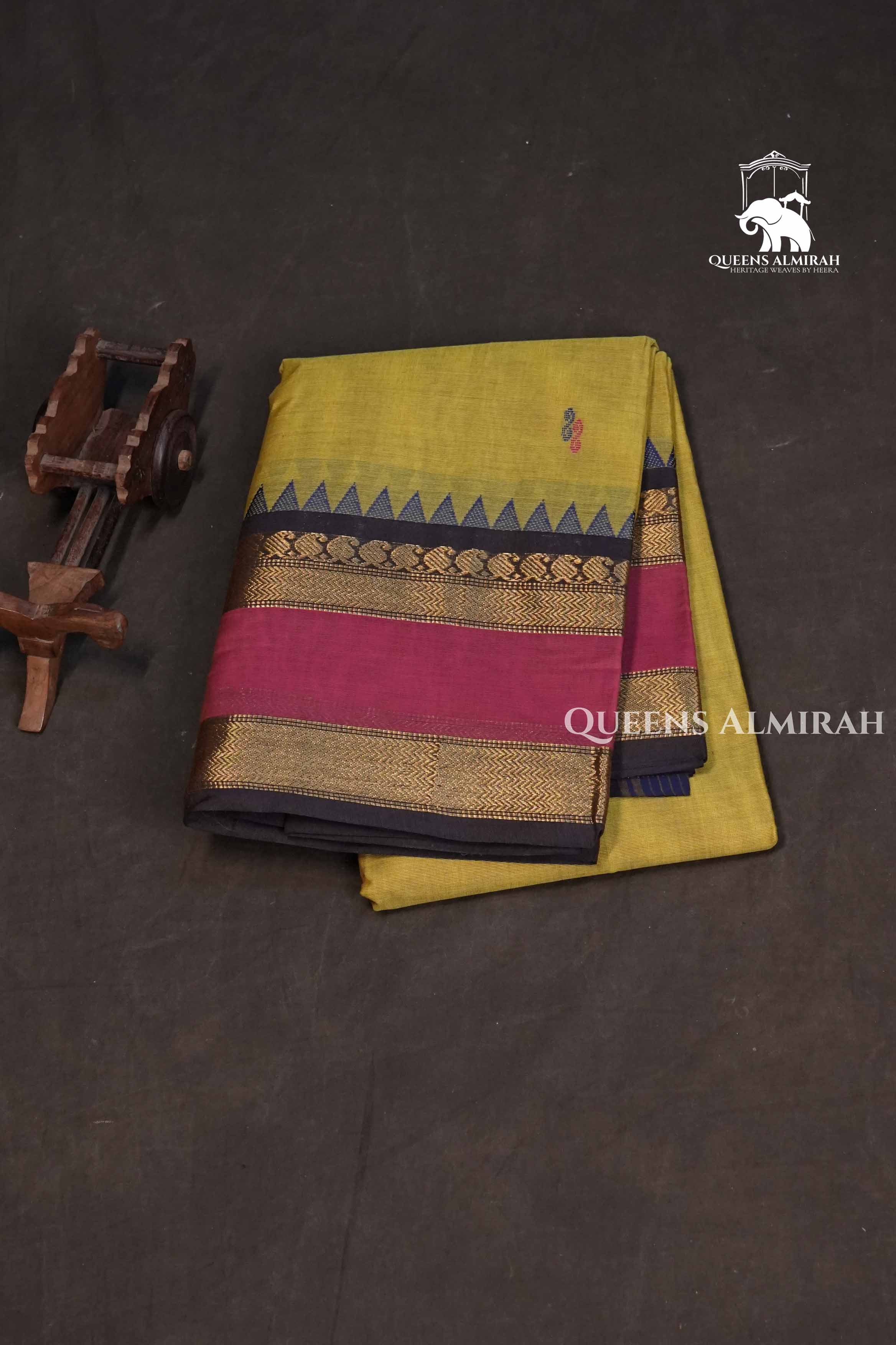 Yellow Kanchi Cotton Saree
