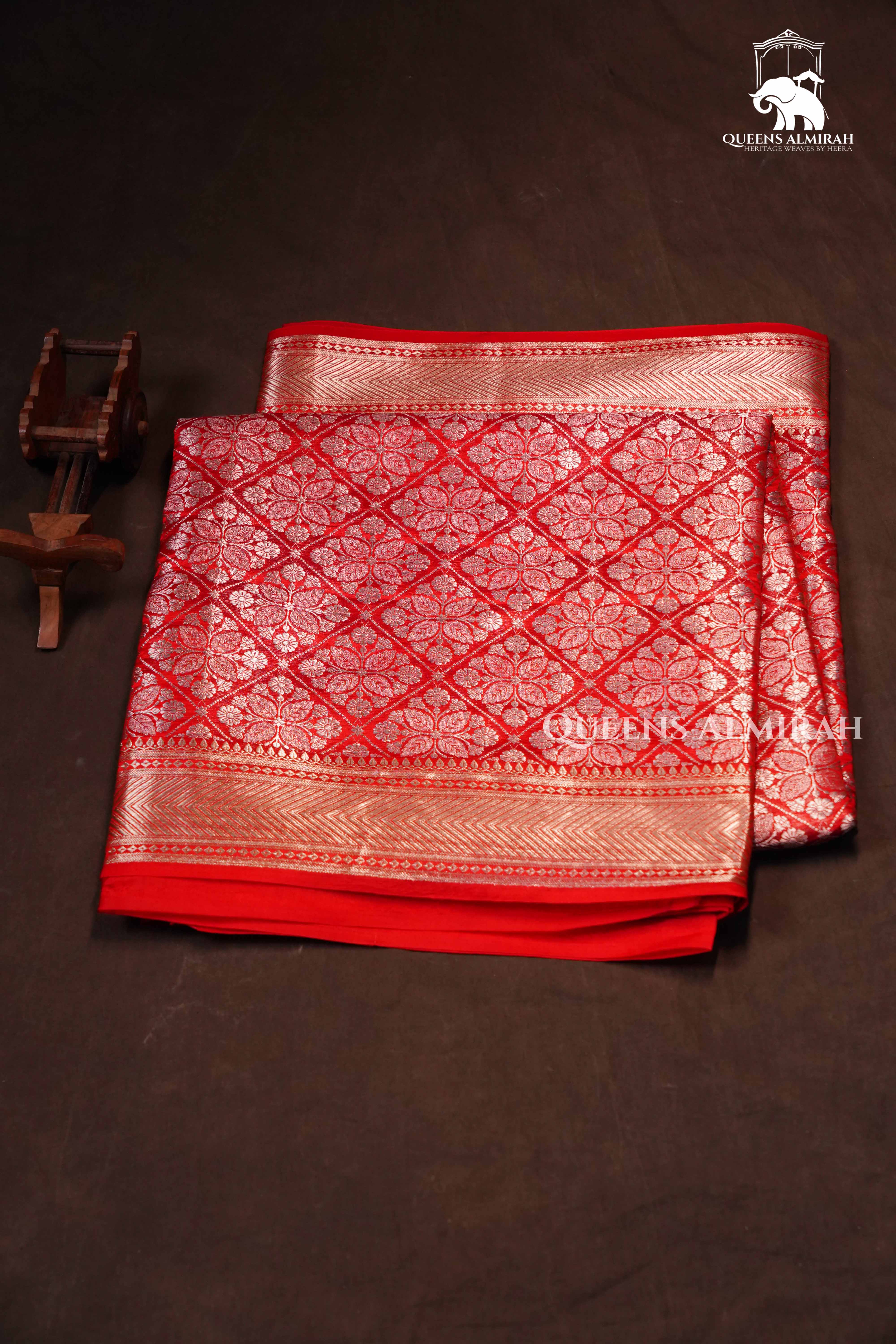 Red Banarasi Silk Saree