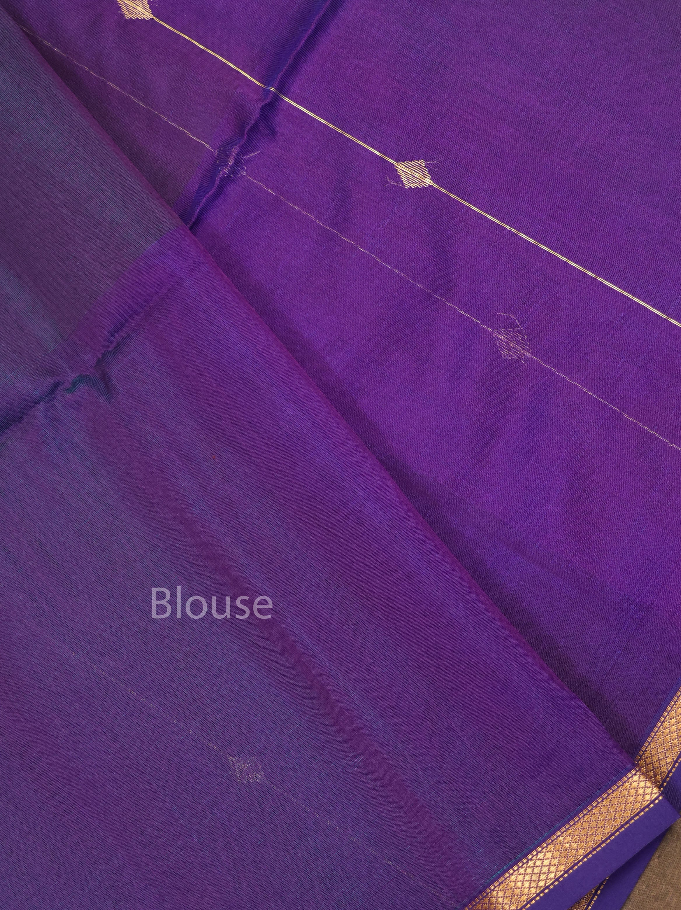 Purple Maheshwari Silk Cotton Saree