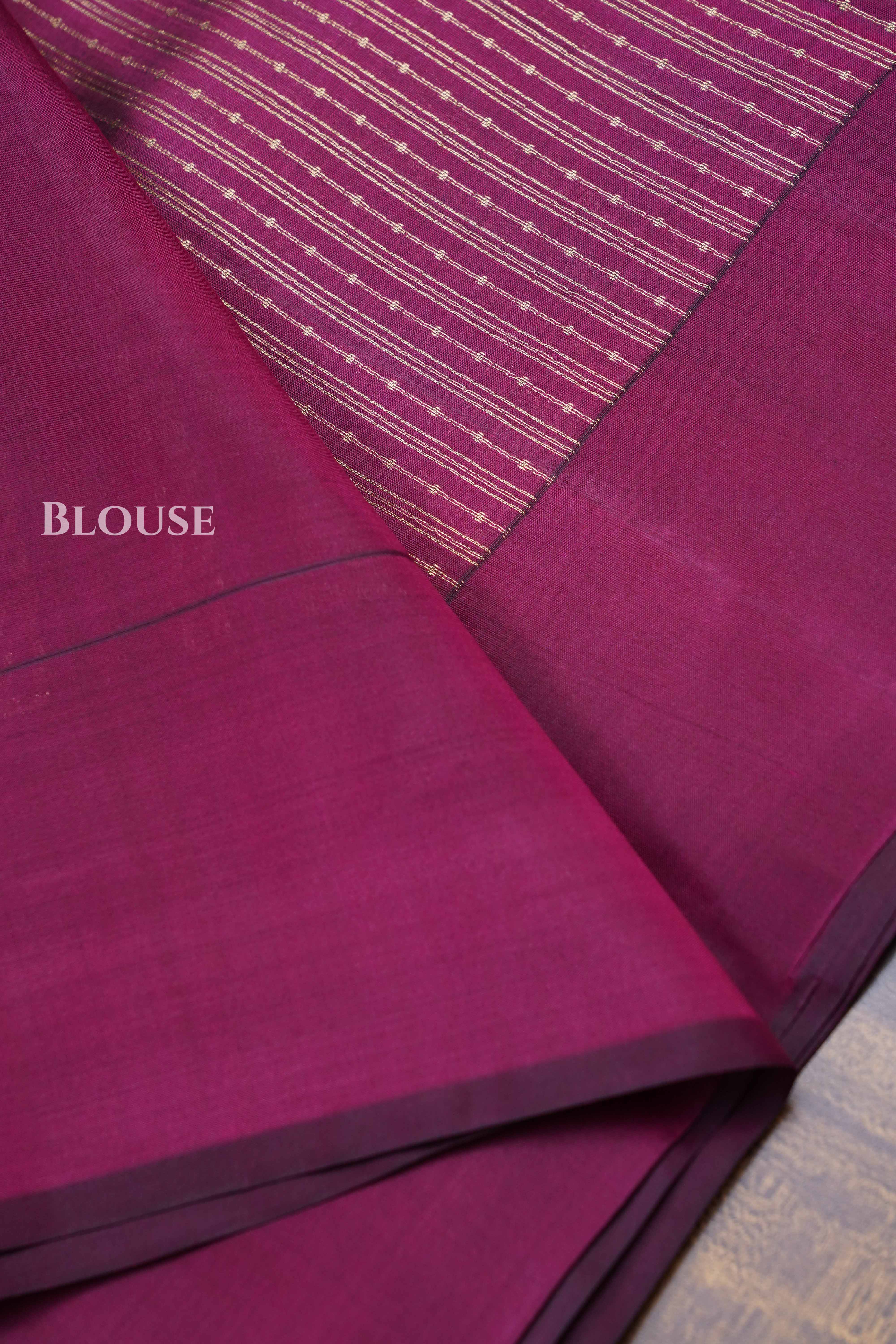 Red Wine Pure kanchivaram Silk Saree