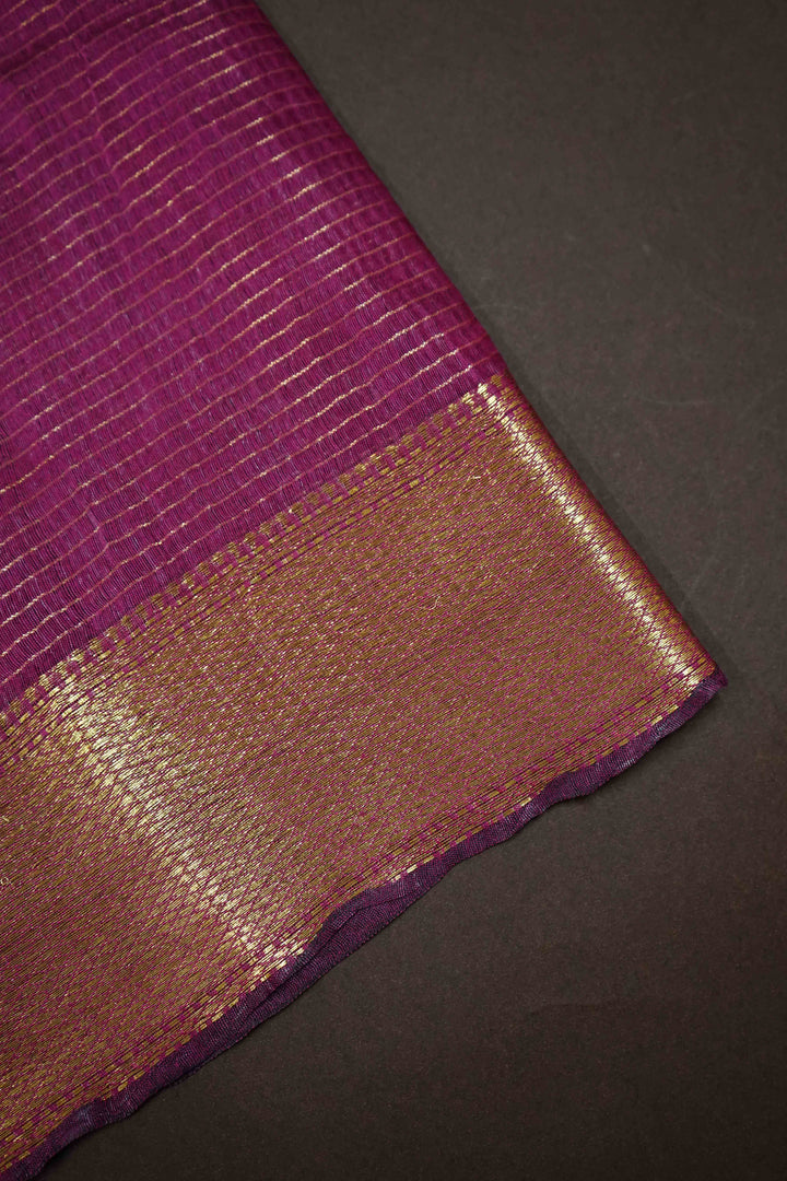 VELVET MAROON MAHESHWARI SAREE - Queens Jewel Emporium