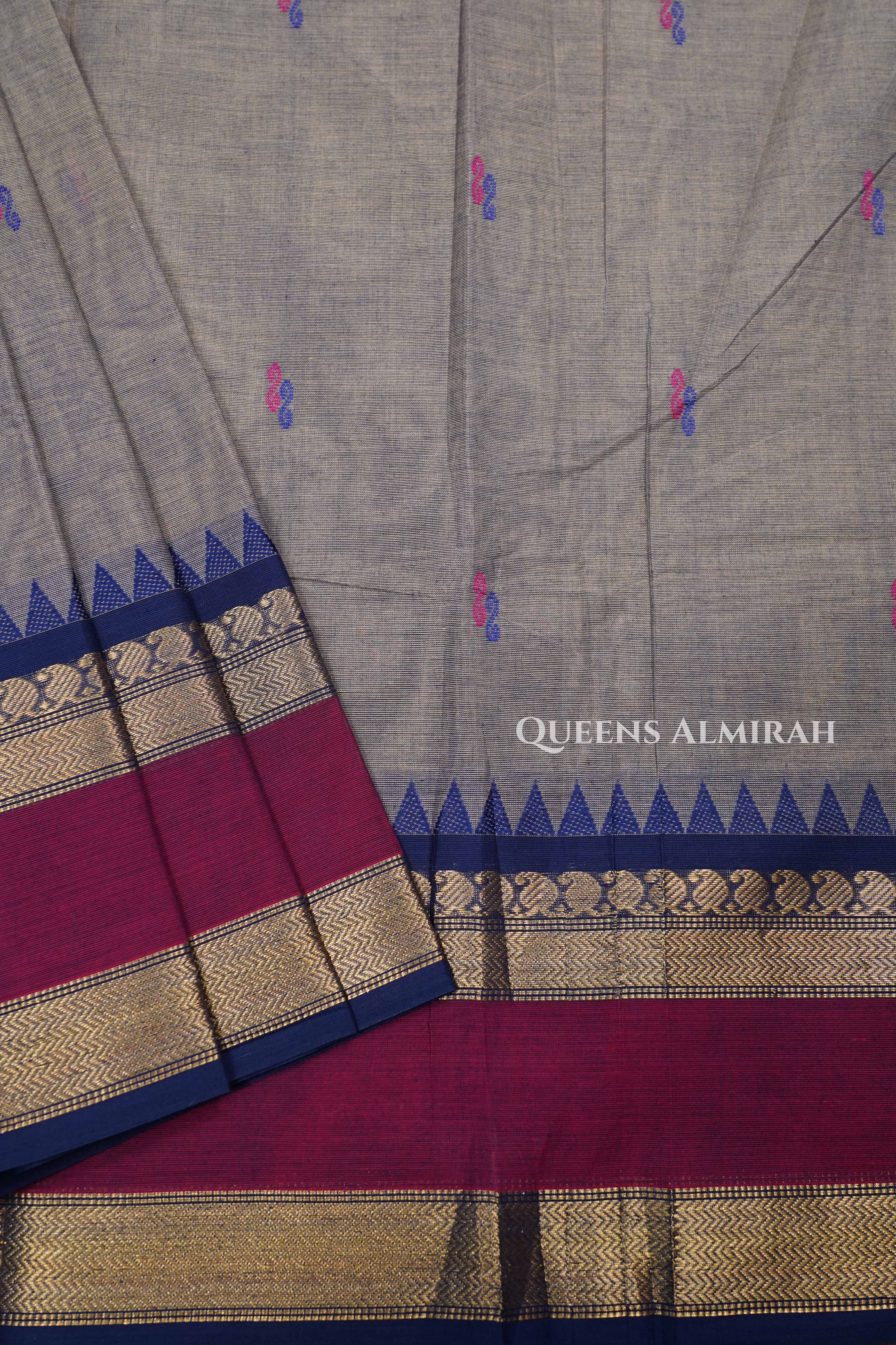 Grey Kanchi Cotton Saree