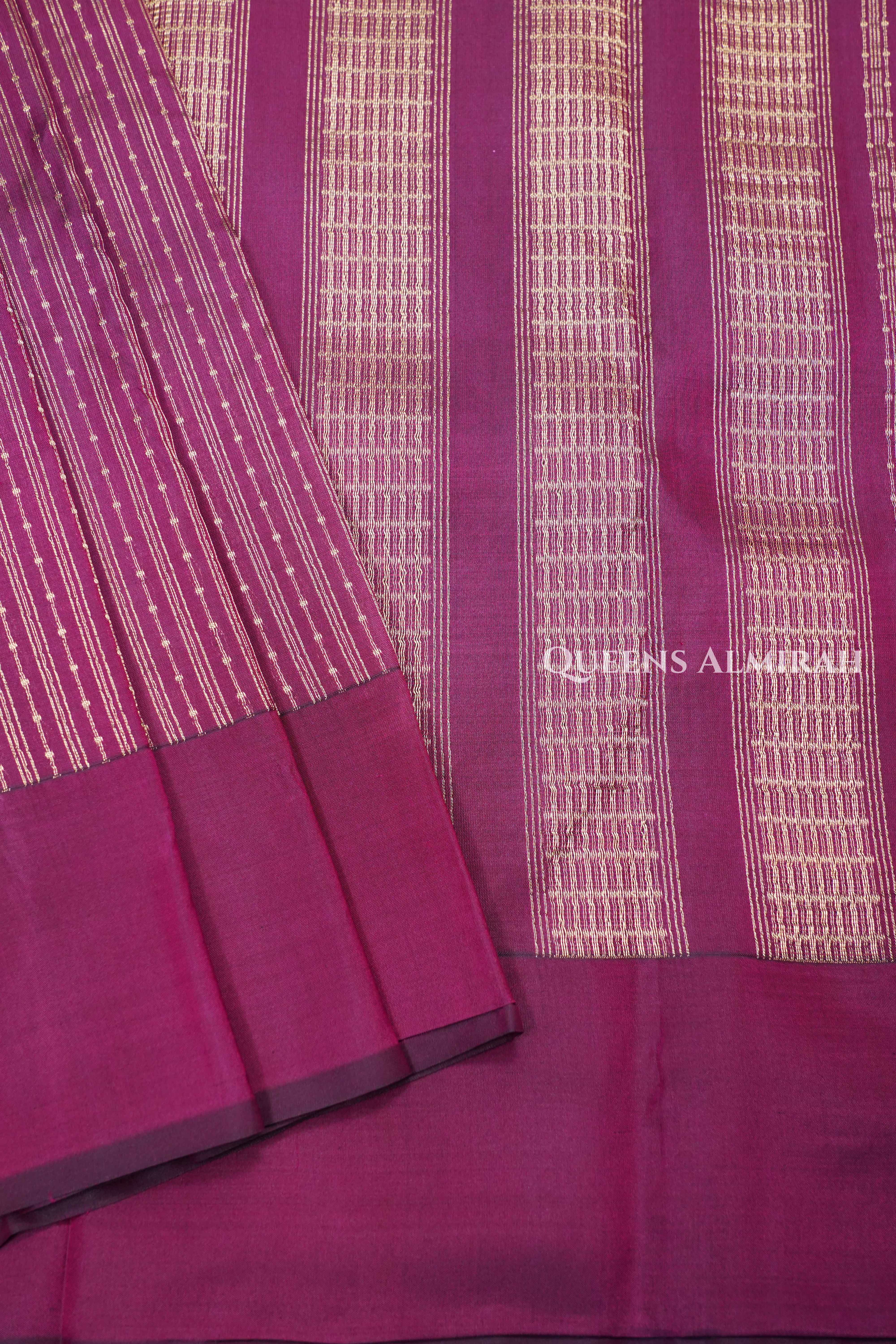 Red Wine Pure kanchivaram Silk Saree