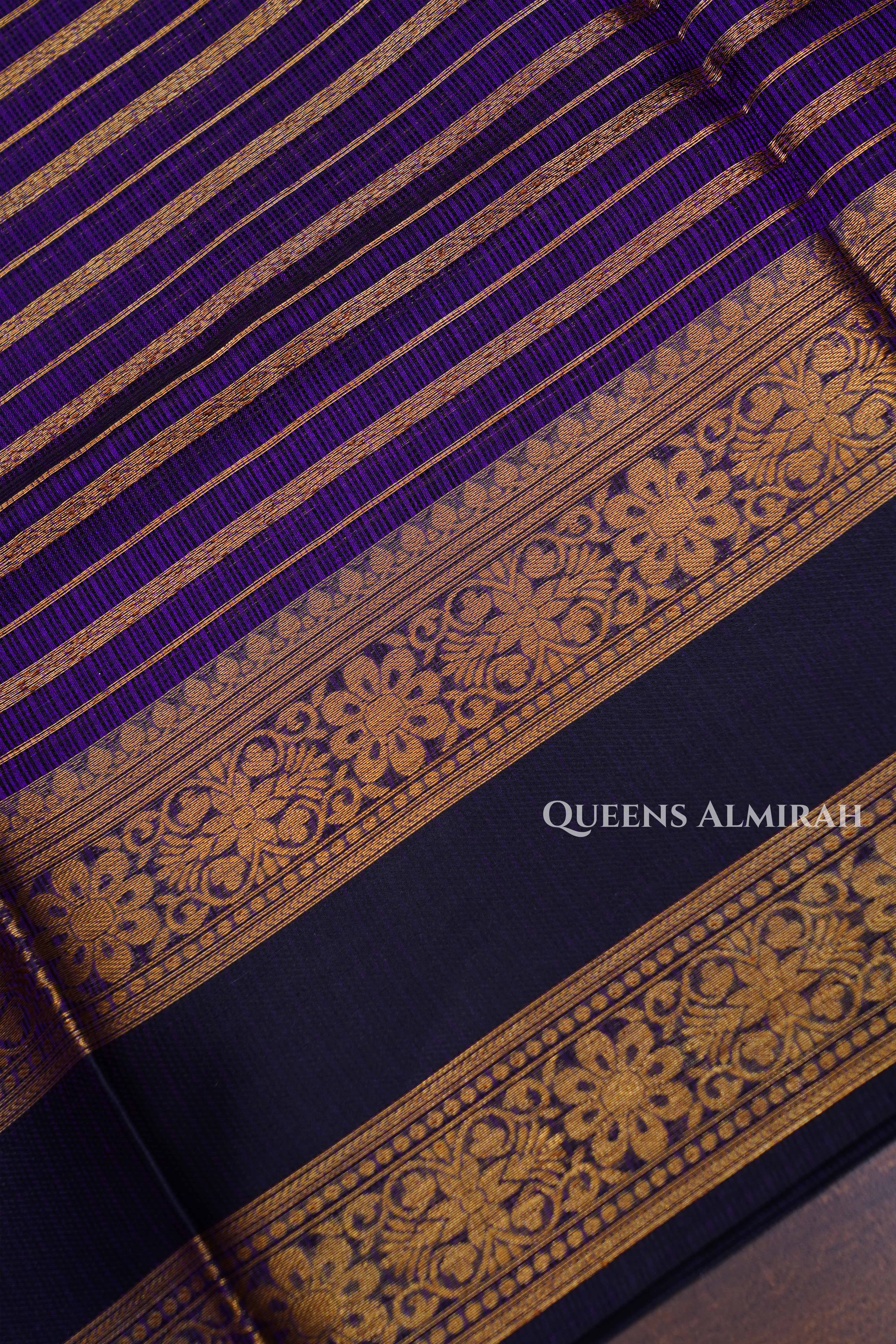 Purple Pure Kota Silk Saree