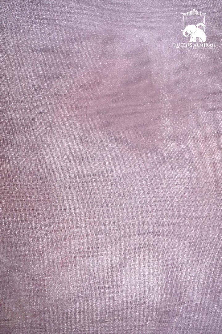 FADED PURPLE WITH WOVEN BORDER ORGANZA SAREE - Queens Jewel Emporium