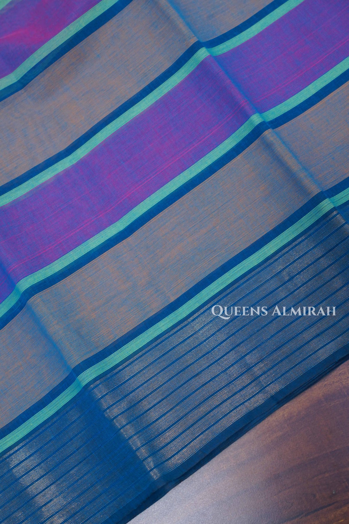 Warm Purple With Grey Chettinad Cotton Saree