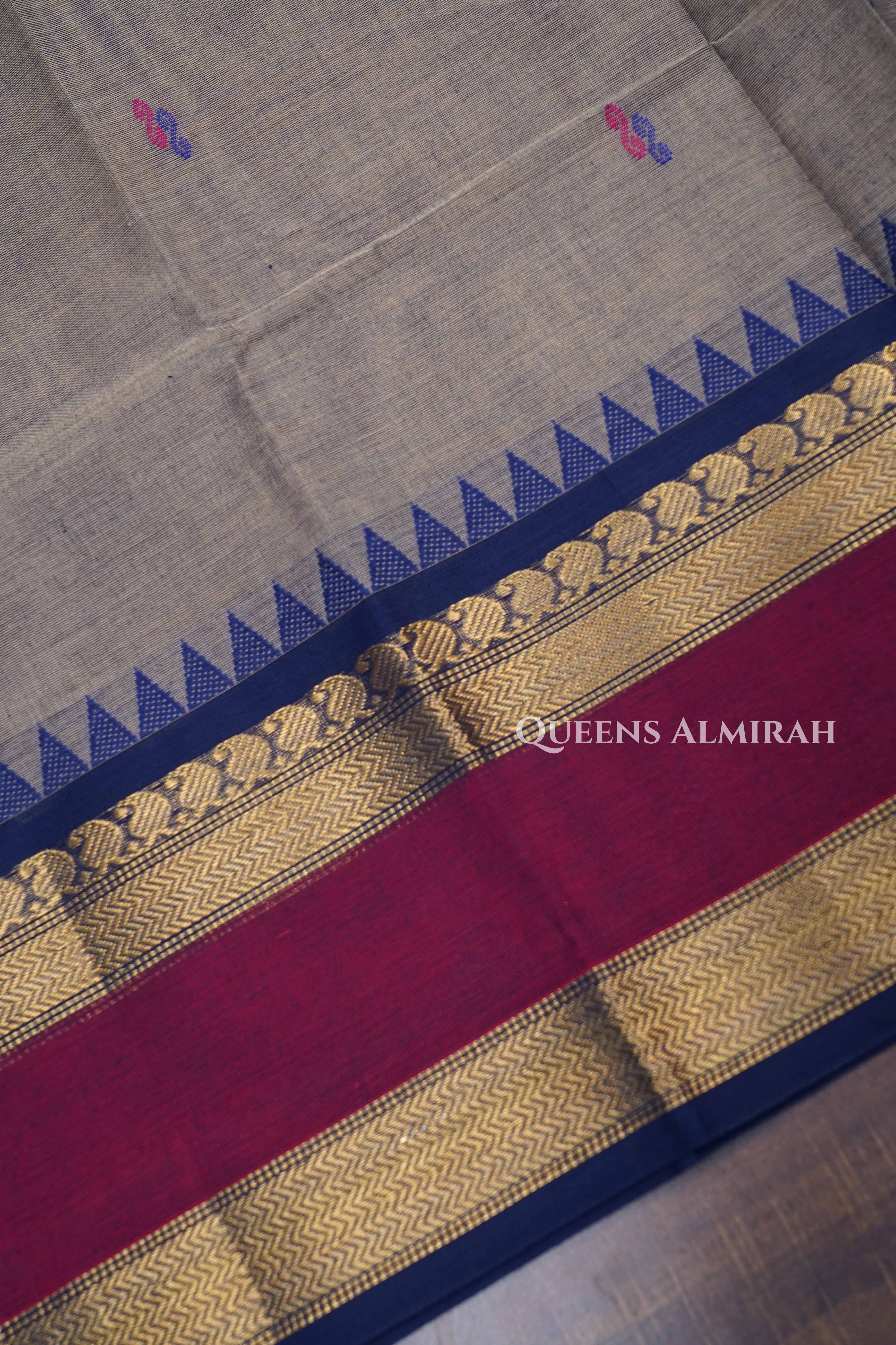 Grey Kanchi Cotton Saree