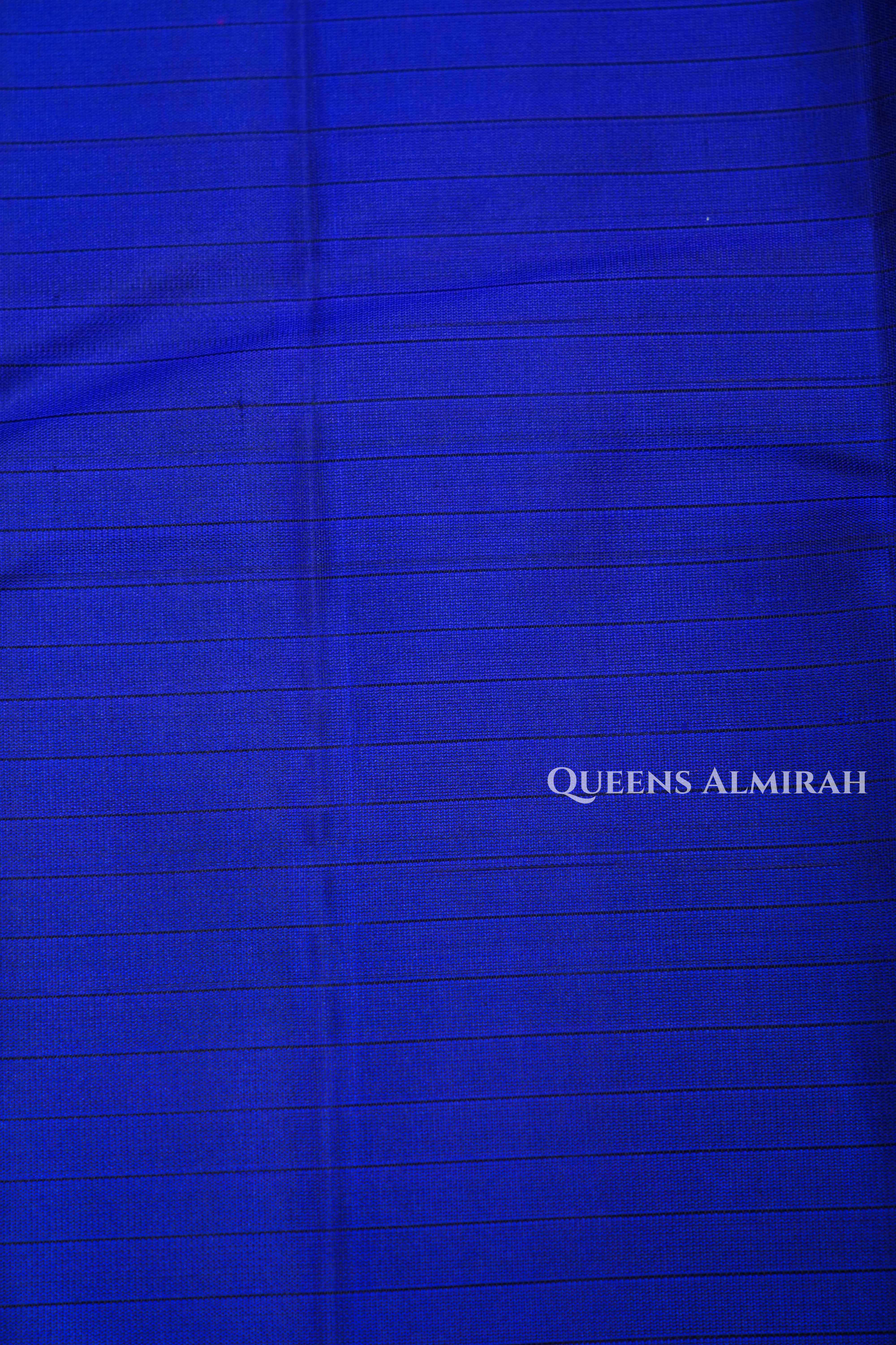 Royal Blue With Purple Pure Kanchivaram Silk Saree