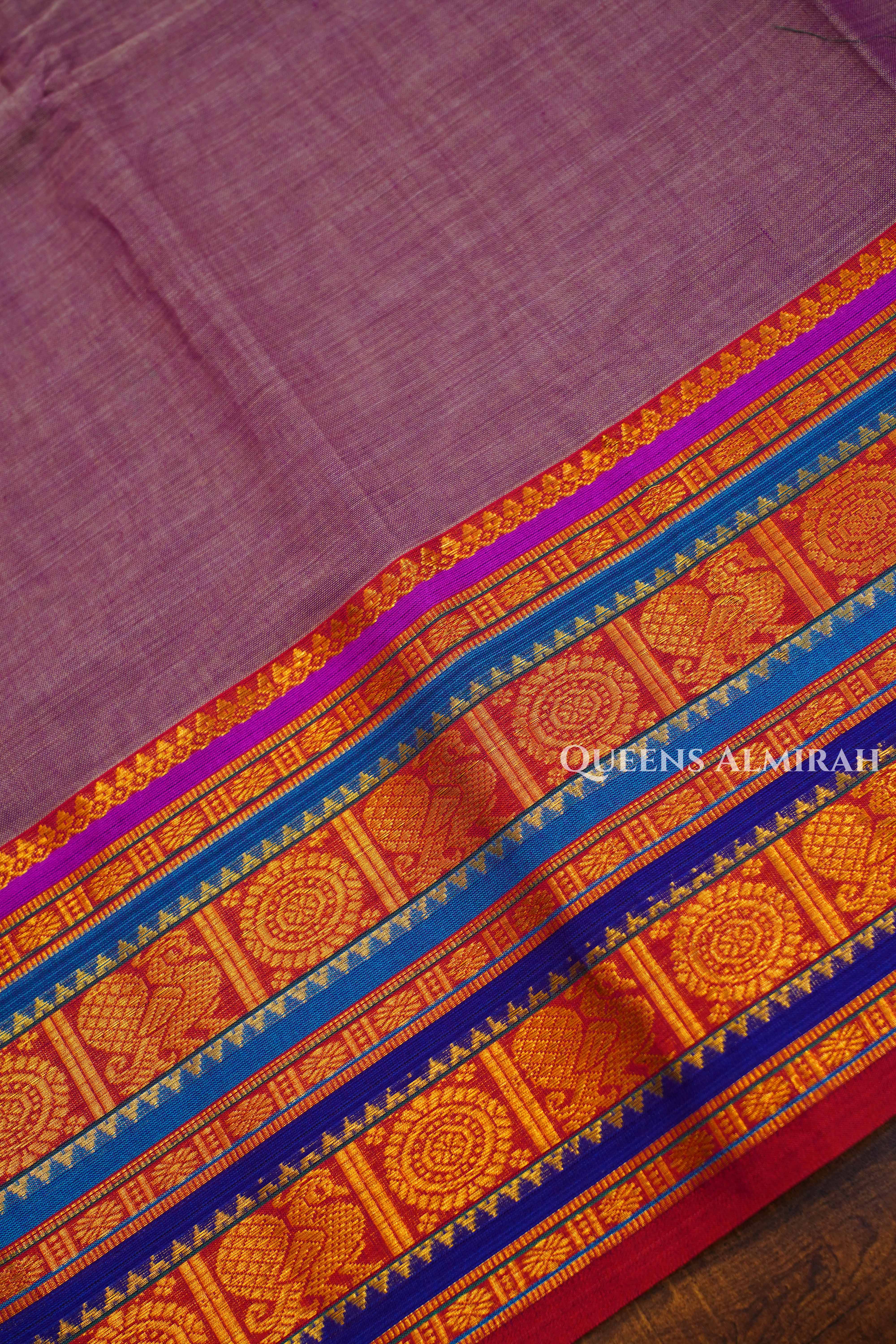Onion Pink  Narayanpet Cotton Saree