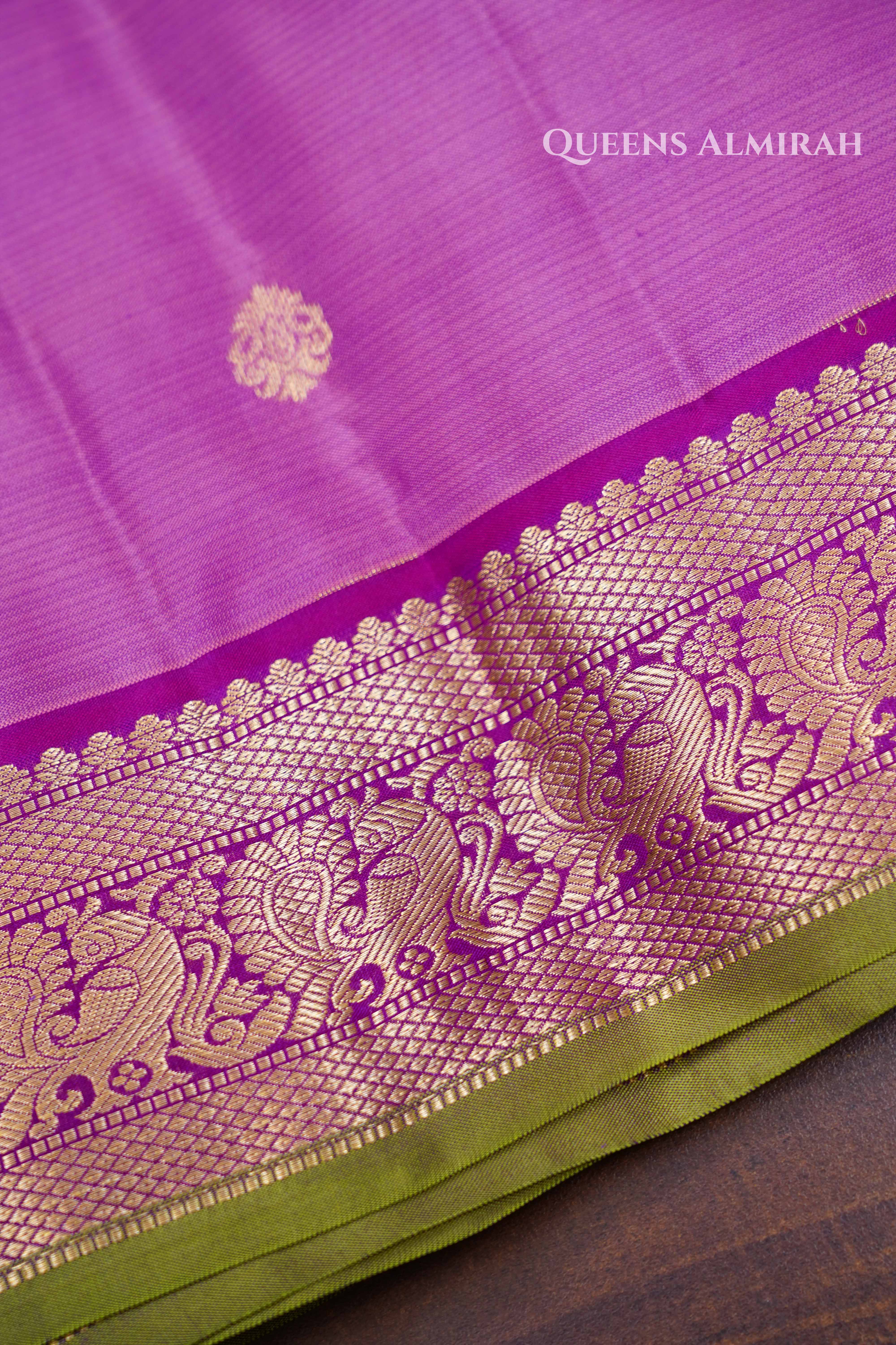 Lotus Pink Pure Kanchivaram Silk Saree