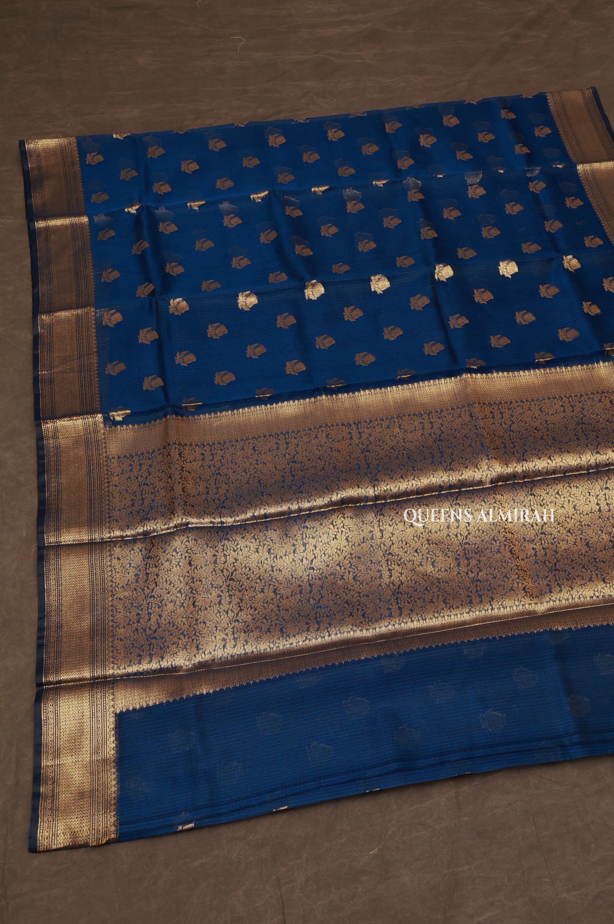 Blue Pure Kota Silk Saree