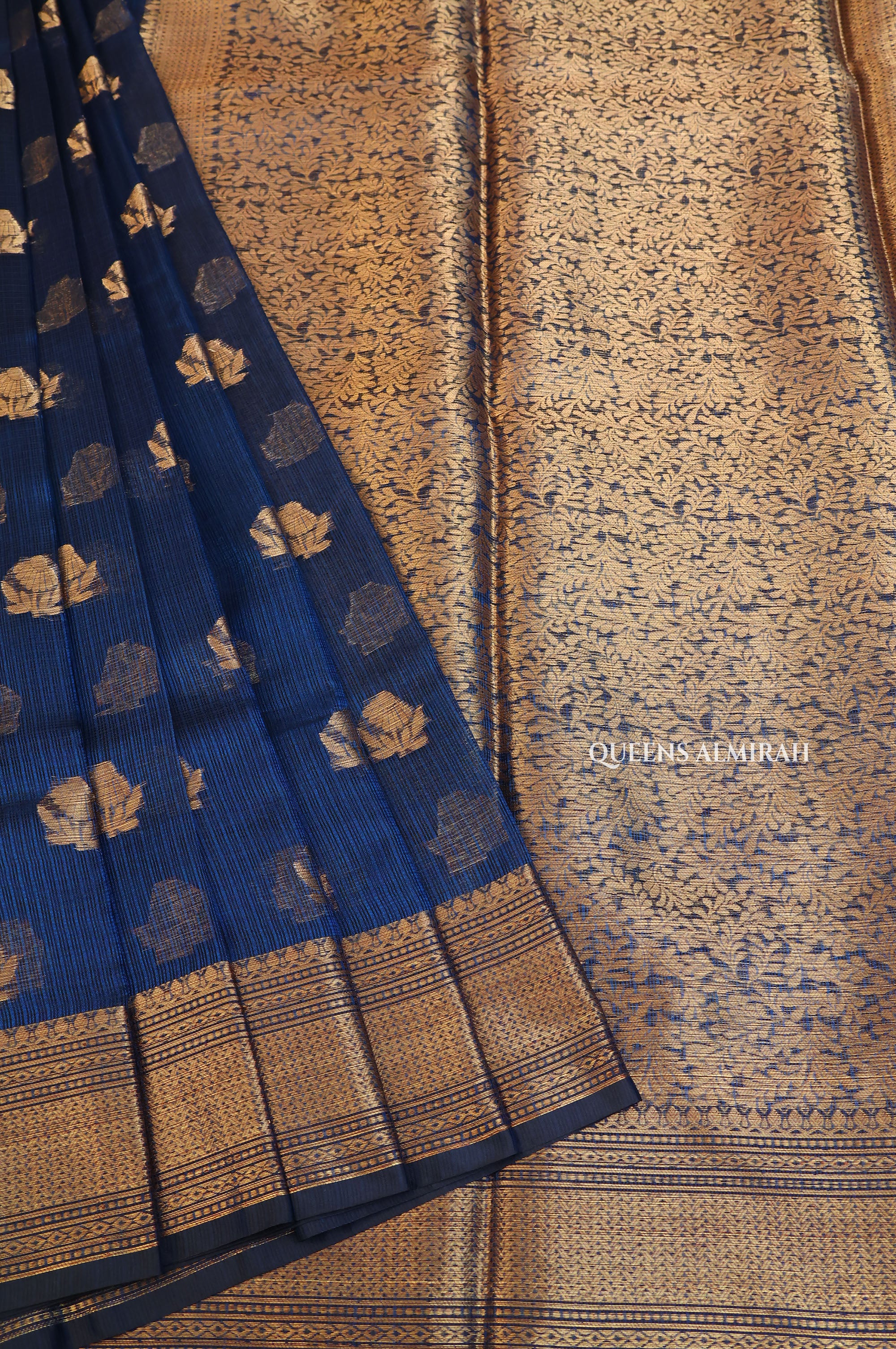 Blue Pure Kota Silk Saree