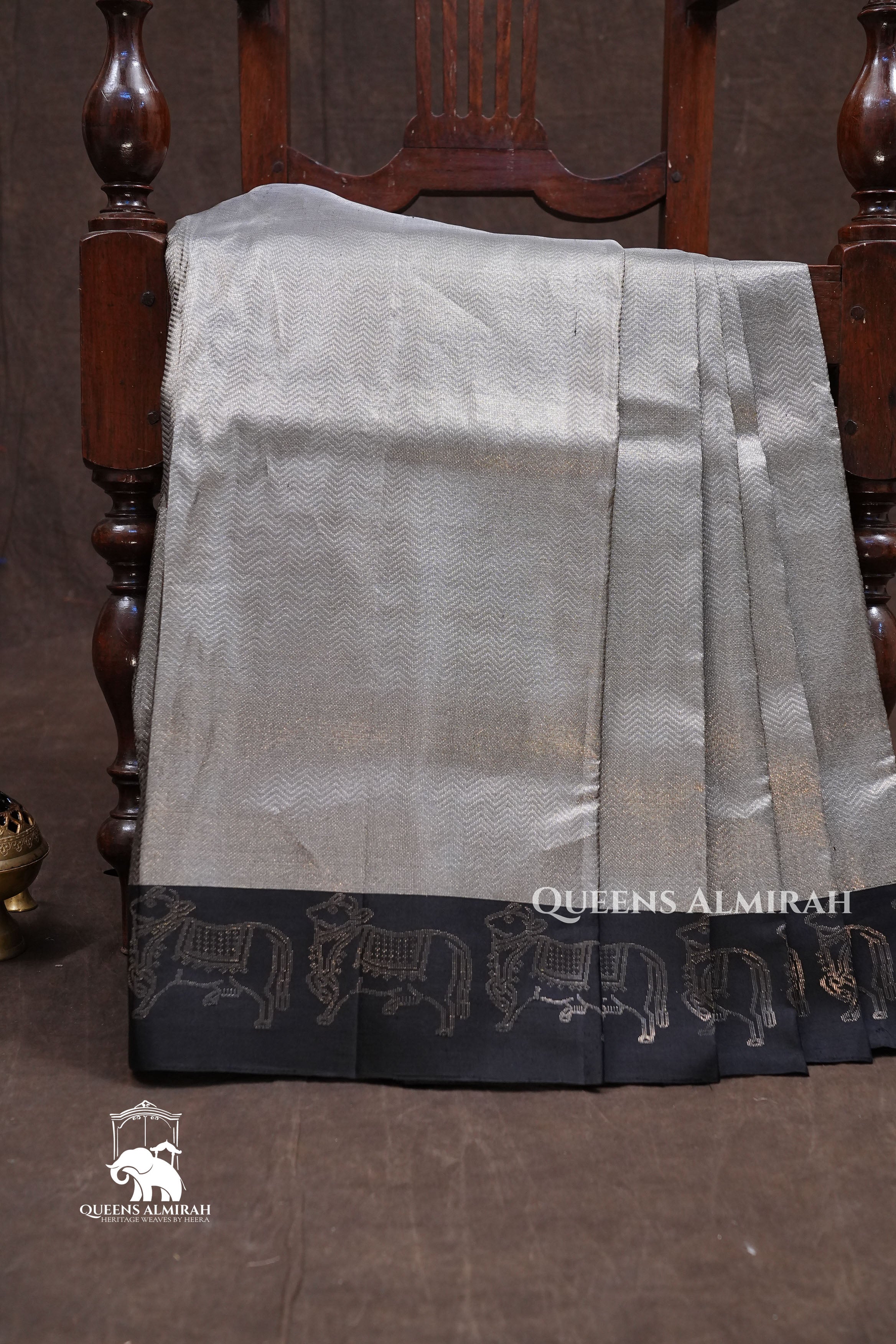 Black Jamindharani Tissue Soft Silk Saree
