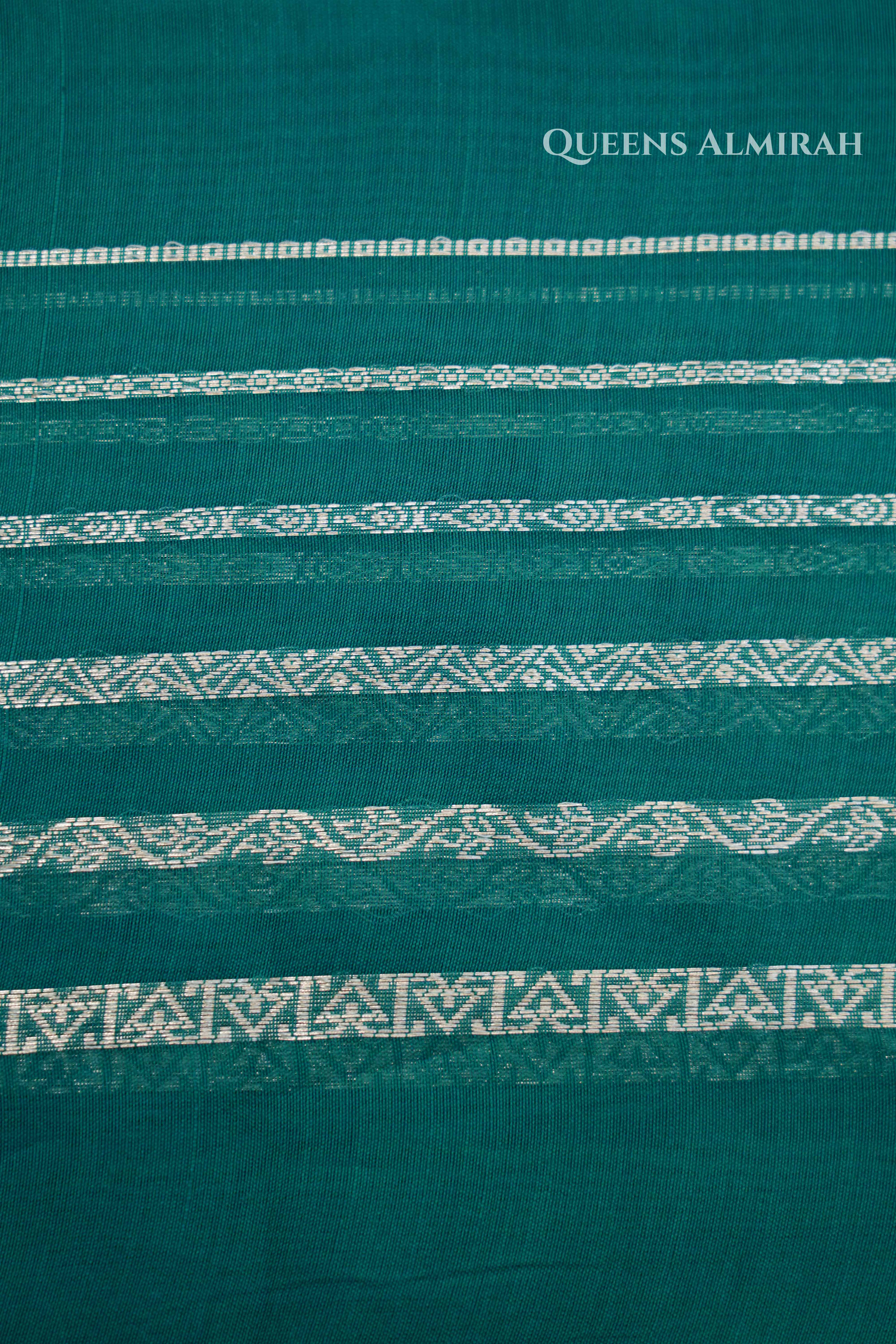 Aqua Green Chanderi Silk Cotton Saree