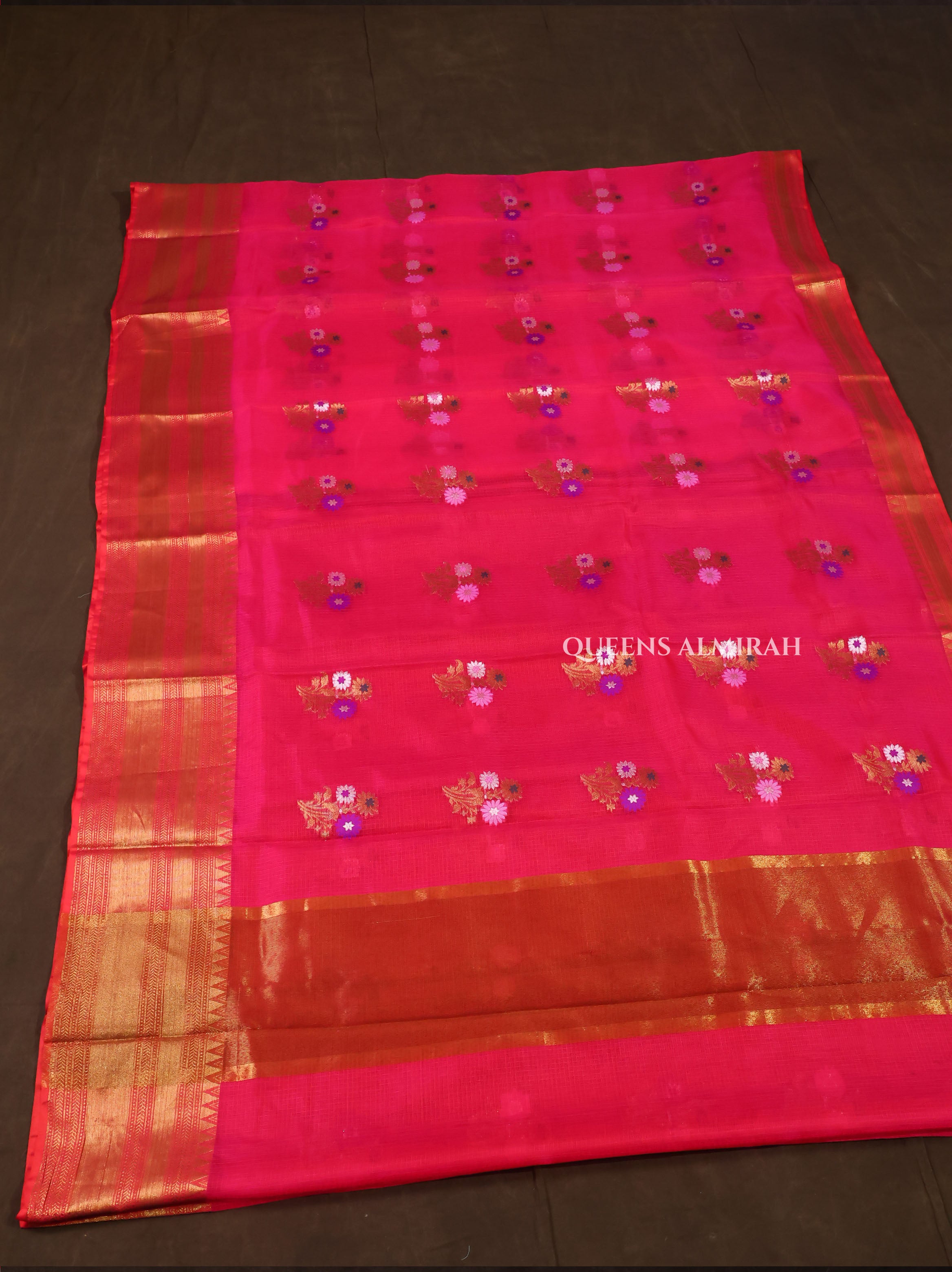 Magenta Pink Pure Kota Silk Saree