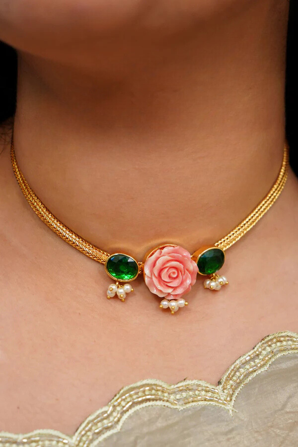POONGODI  CHOKER SET - Queens Jewel Emporium
