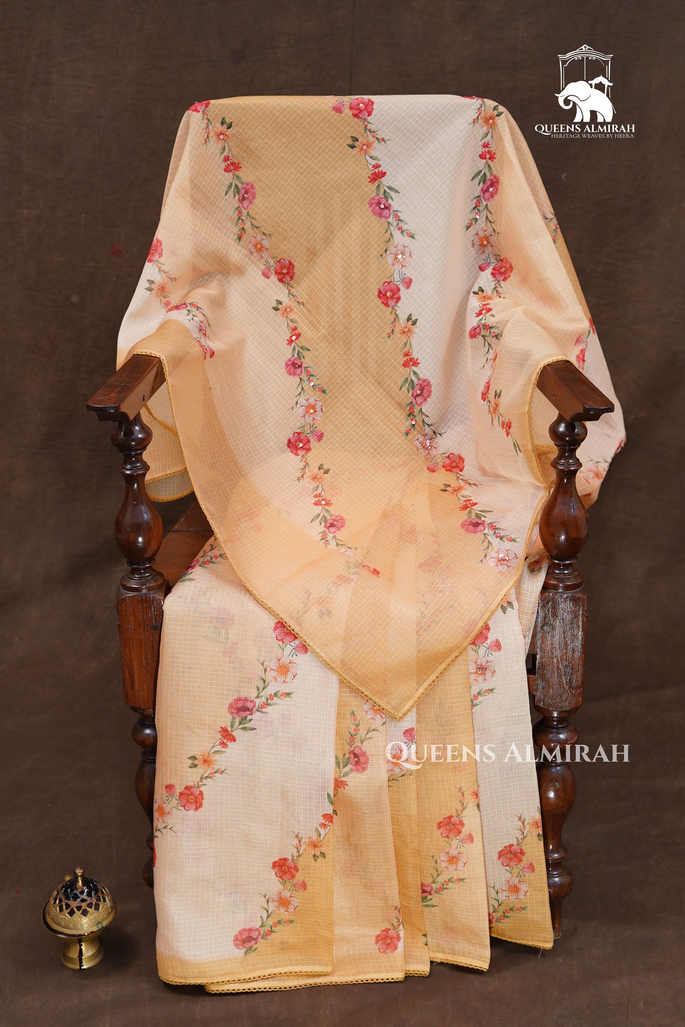 Sandal Semi Kota Silk Cotton Saree