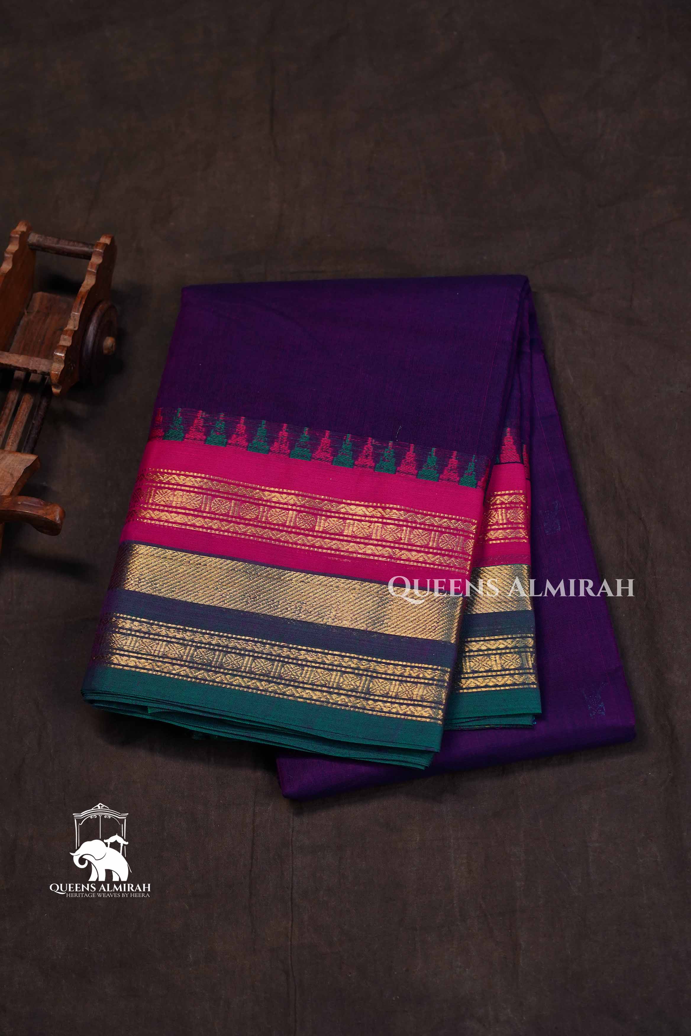 Dark Purple Kanchi Cotton Saree