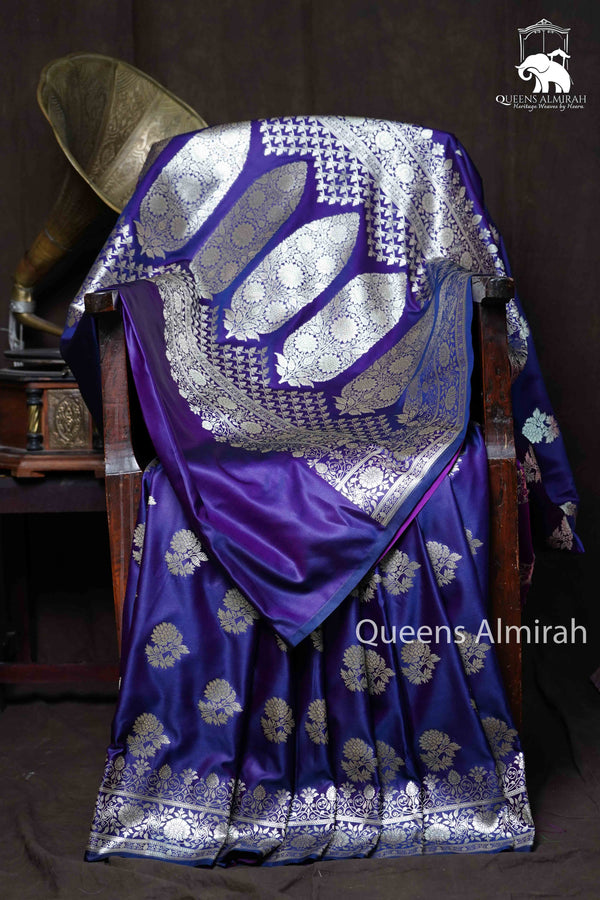 PURPLE HAZE MUSHRU BANARASI SILK SAREE