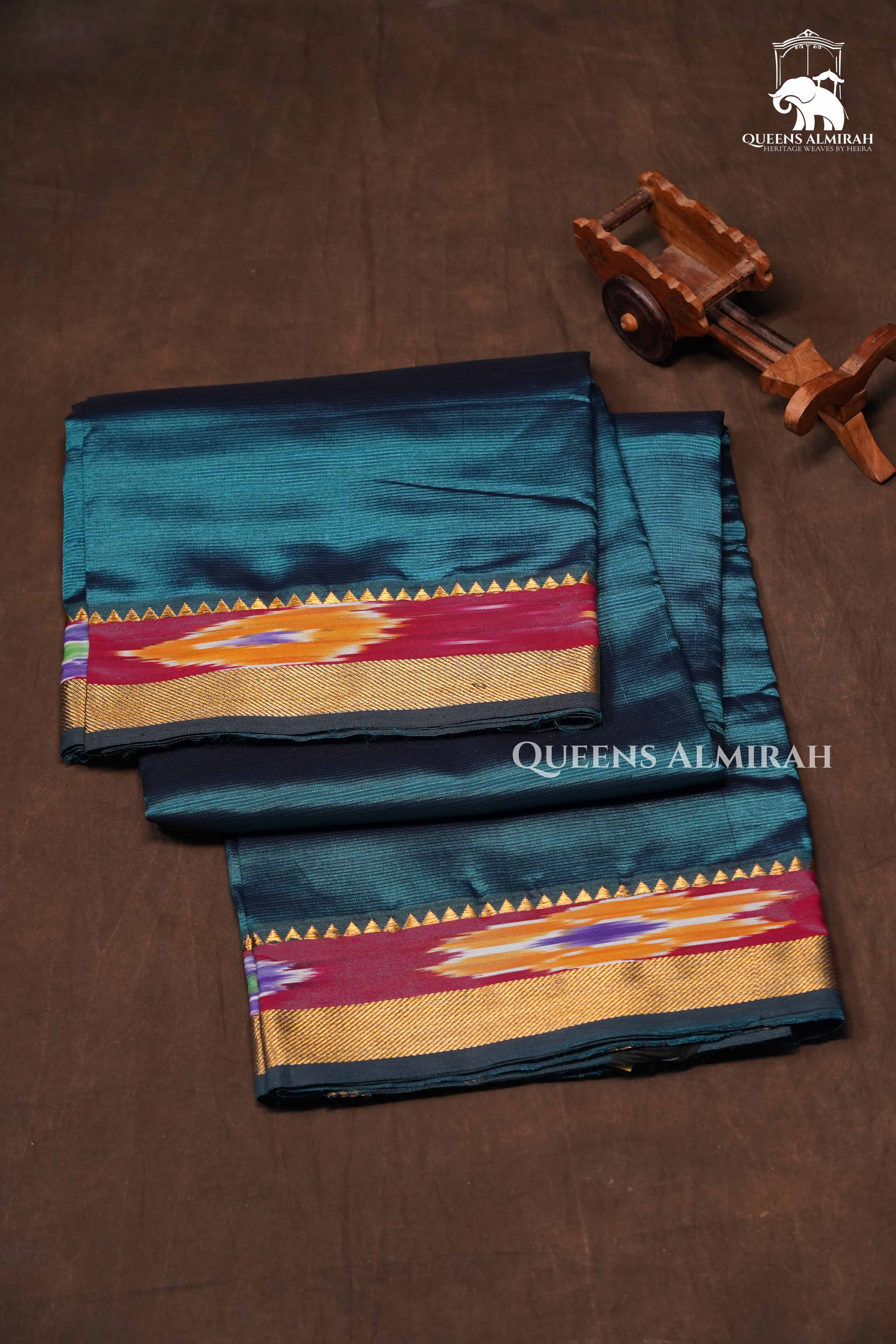 Royal Blue Mangalgiri Saree